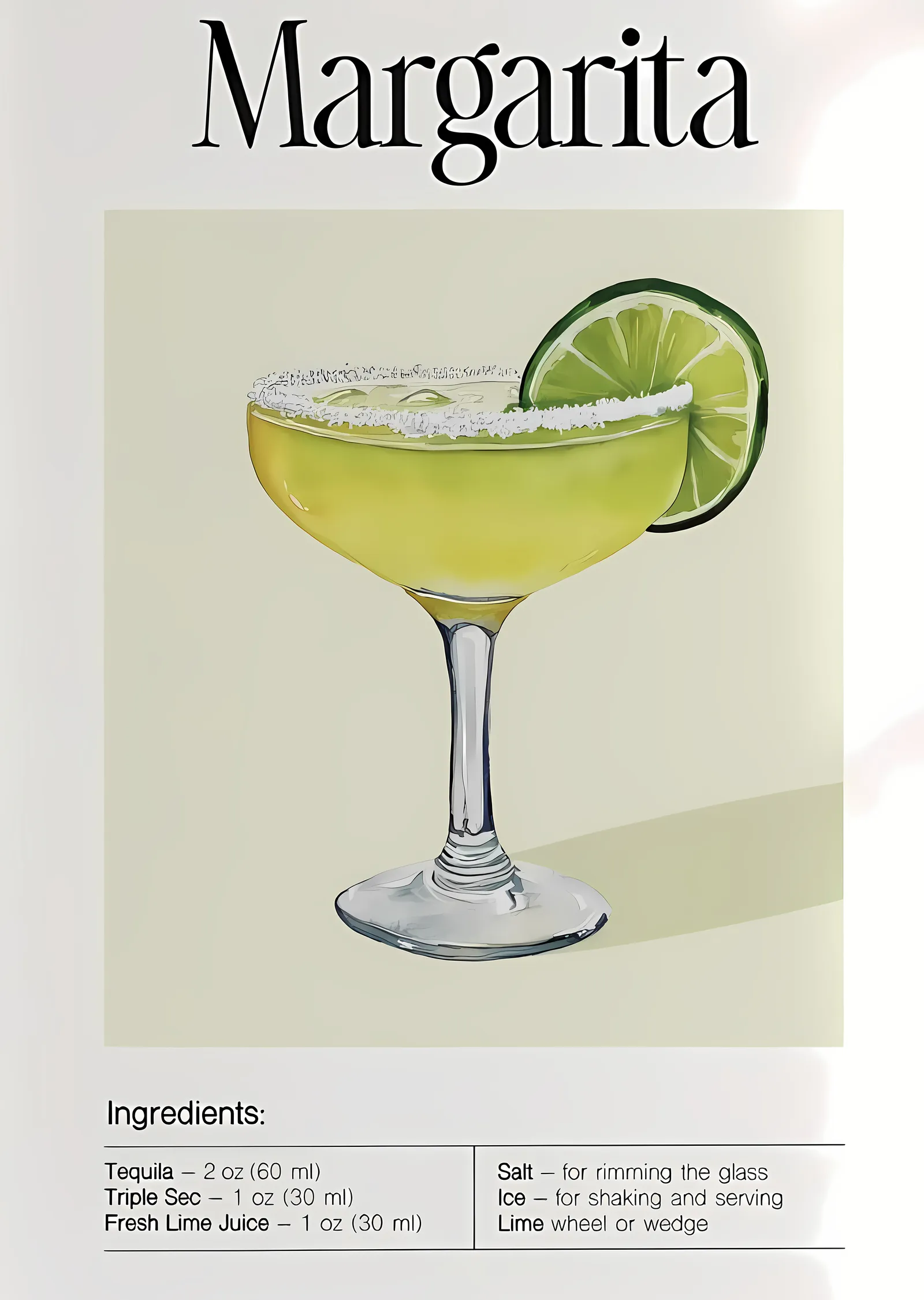 Margarita metal tablo