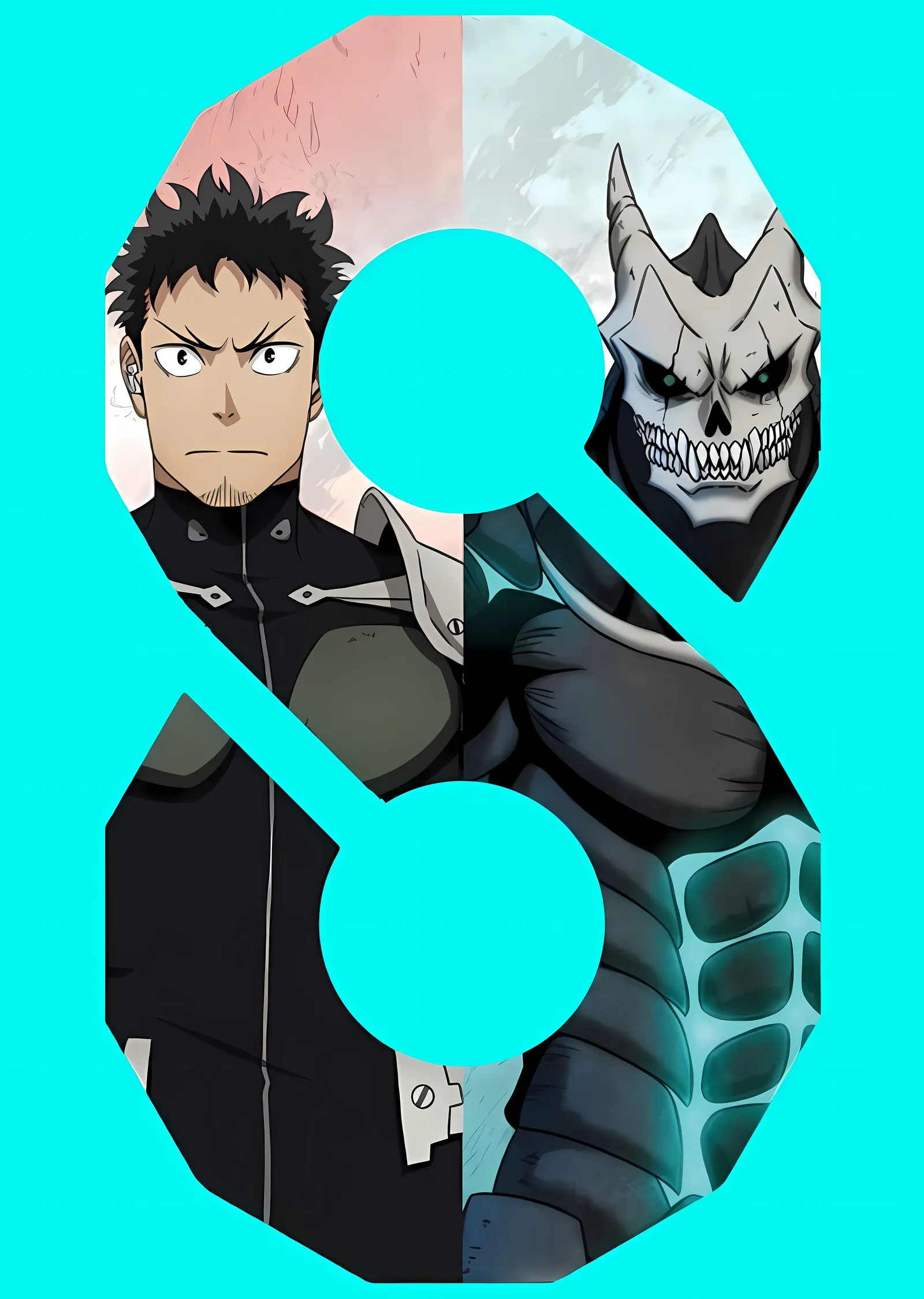 Kaiju No. 8: İki Karakterli metal tablo