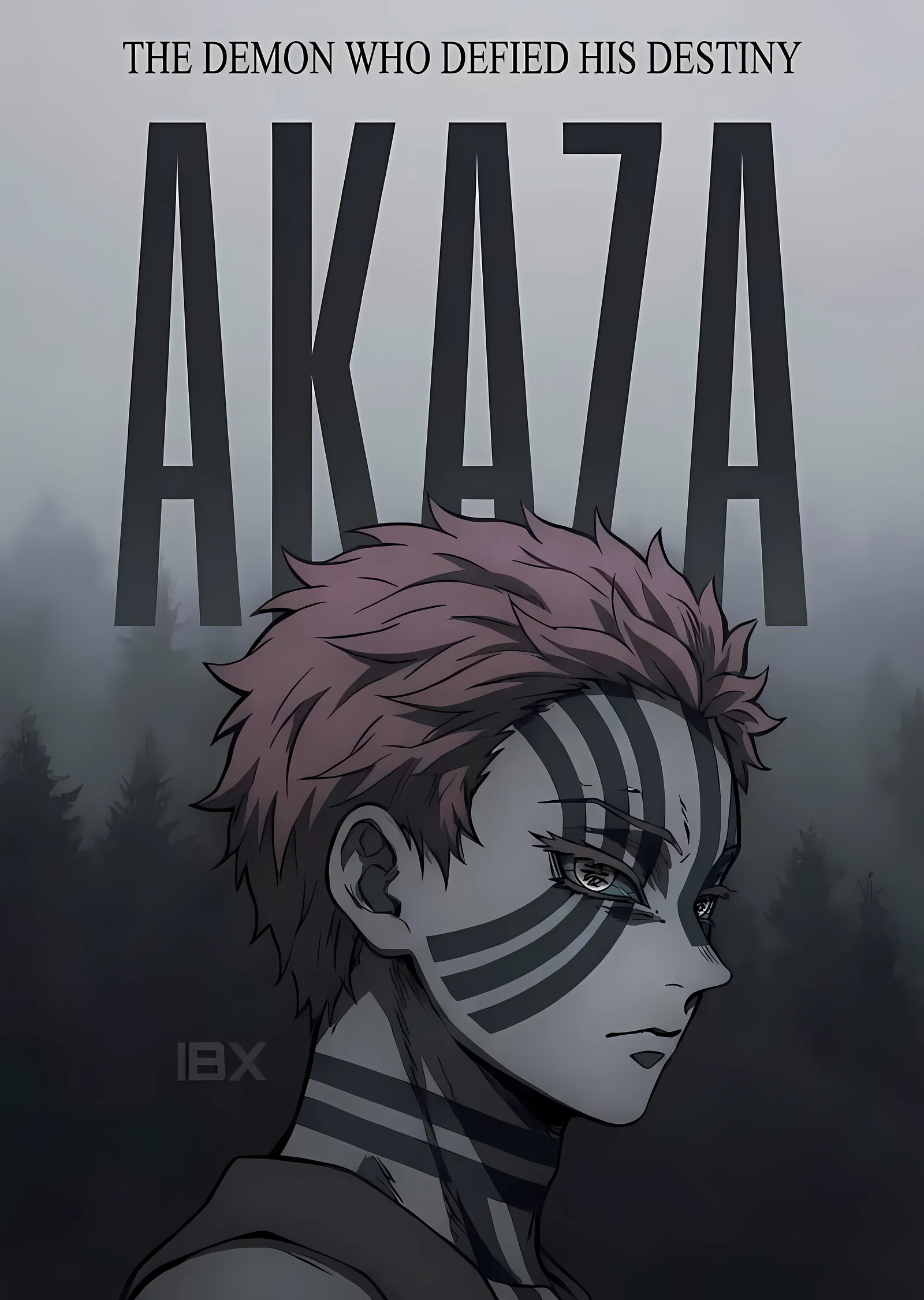 Akaza: The Demon Who Defied His Destiny metal tablo