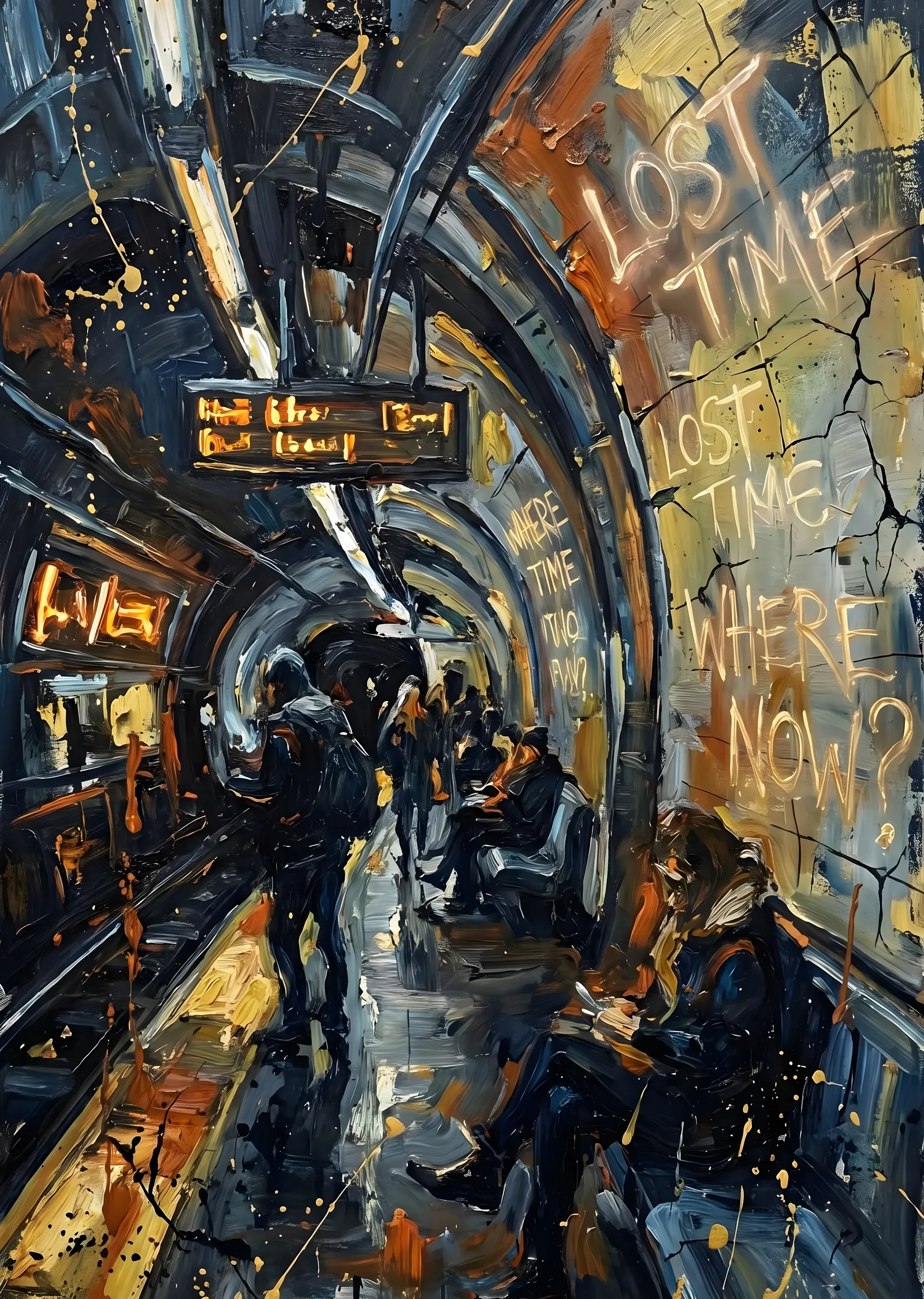 Kayıp Zaman: Metro Tüneli metal tablo