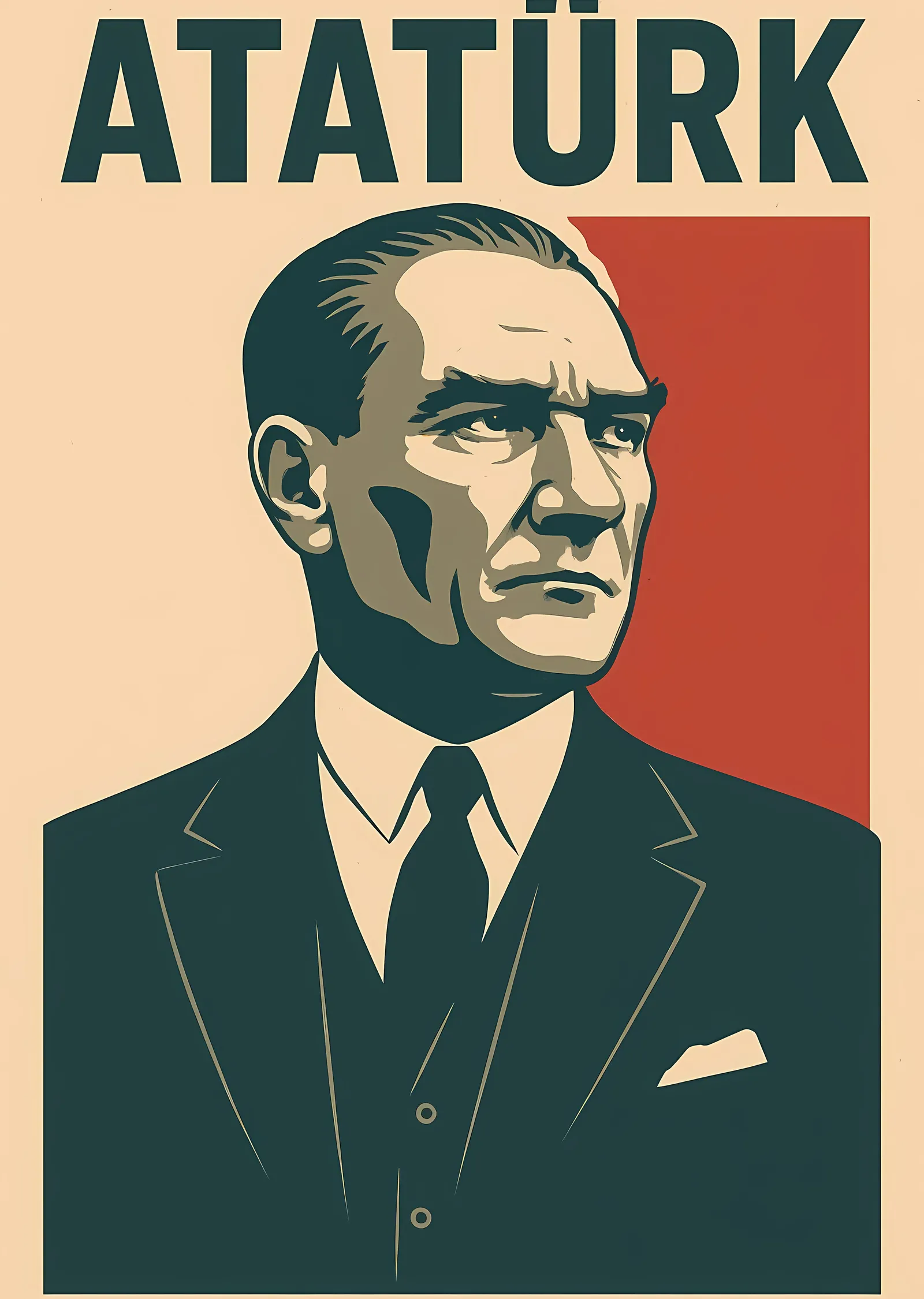 Atatürk: Türk Cumhuriyeti Kurucusu metal tablo