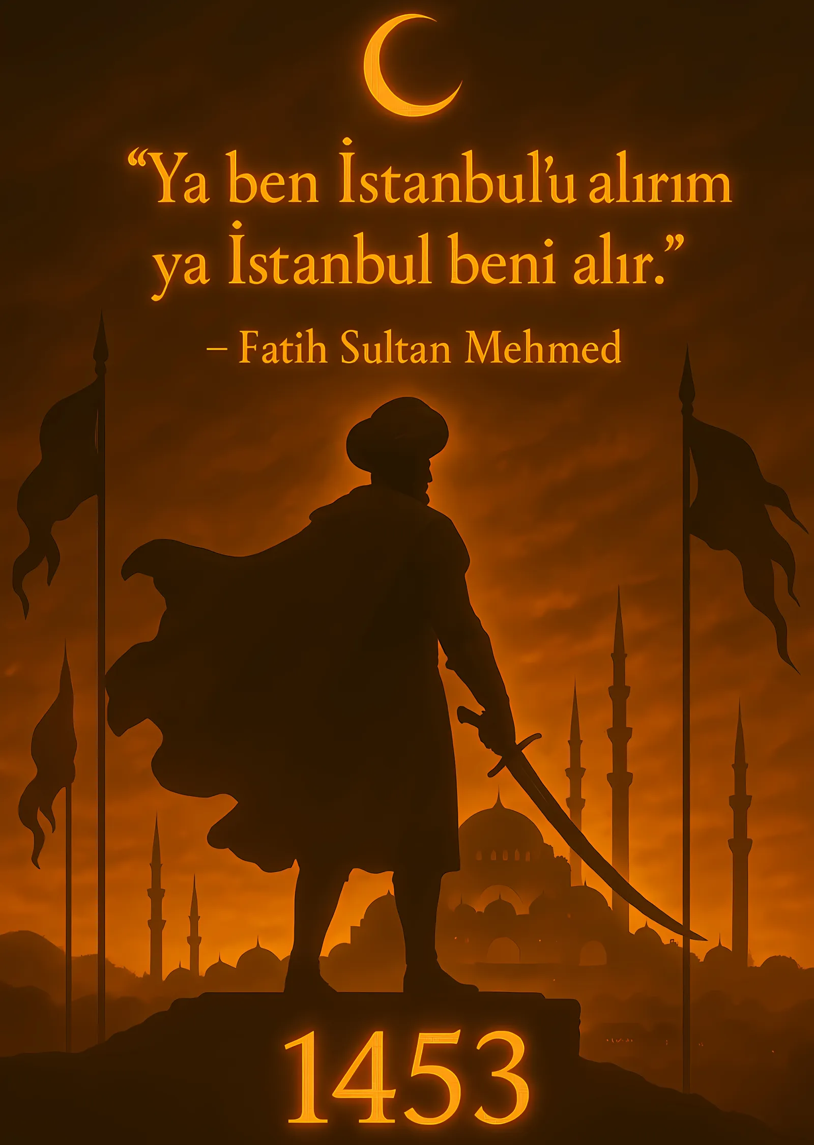 Fatih Sultan Mehmed: 1453 ve İstanbul metal tablo