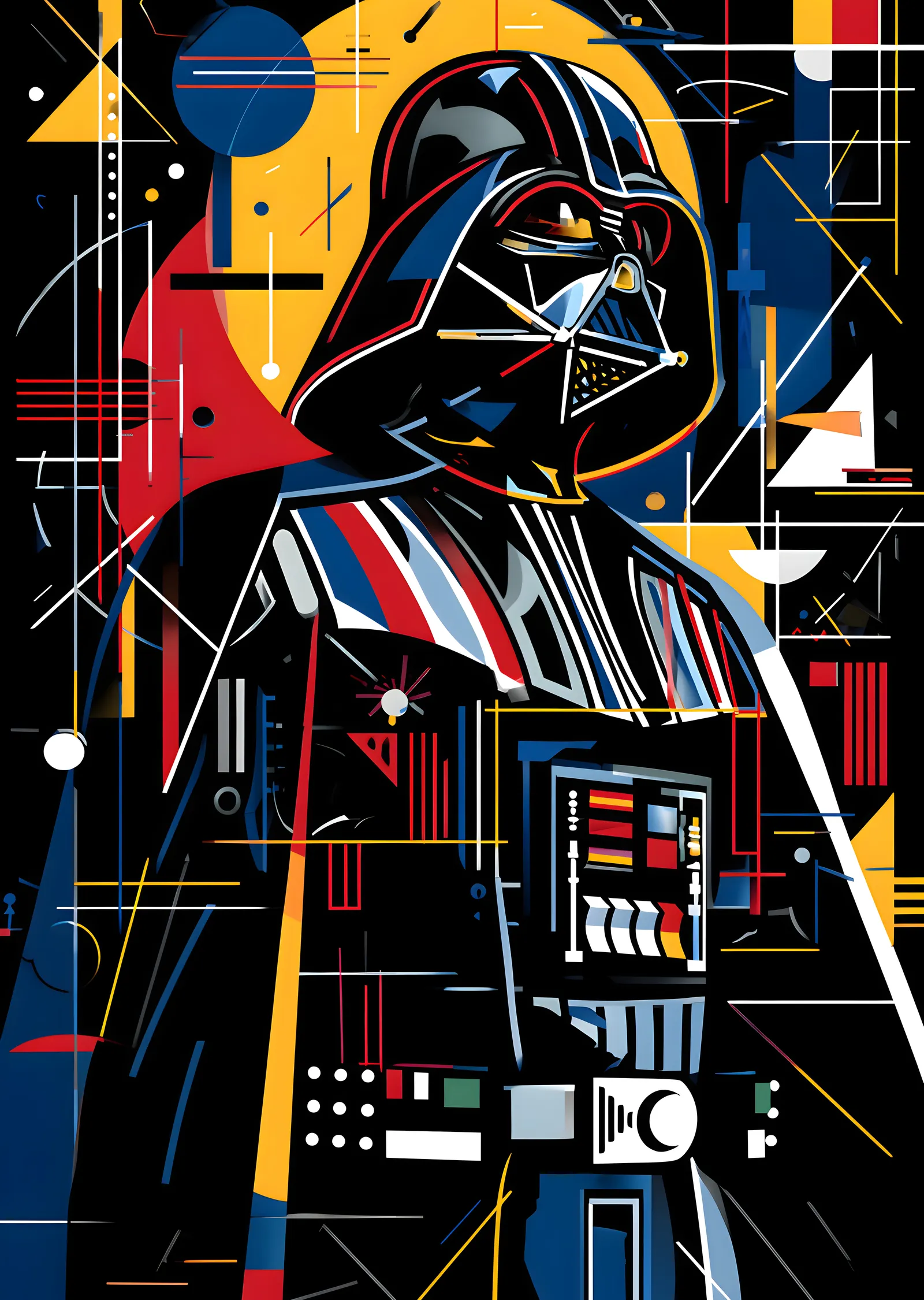 Darth Vader (Kandinsky Tarzı) metal tablo