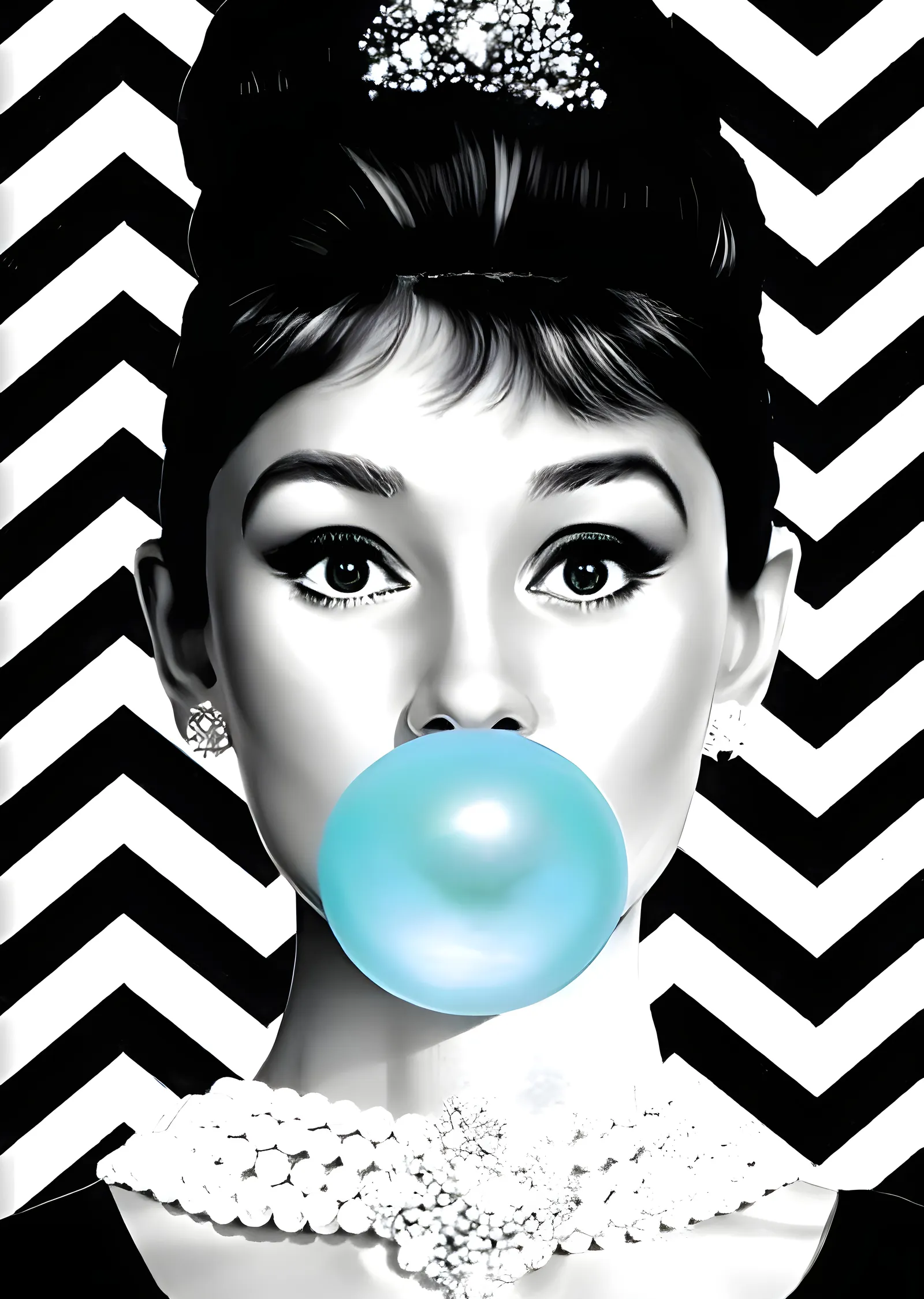 Audrey Hepburn: Sakızlı Pop metal tablo