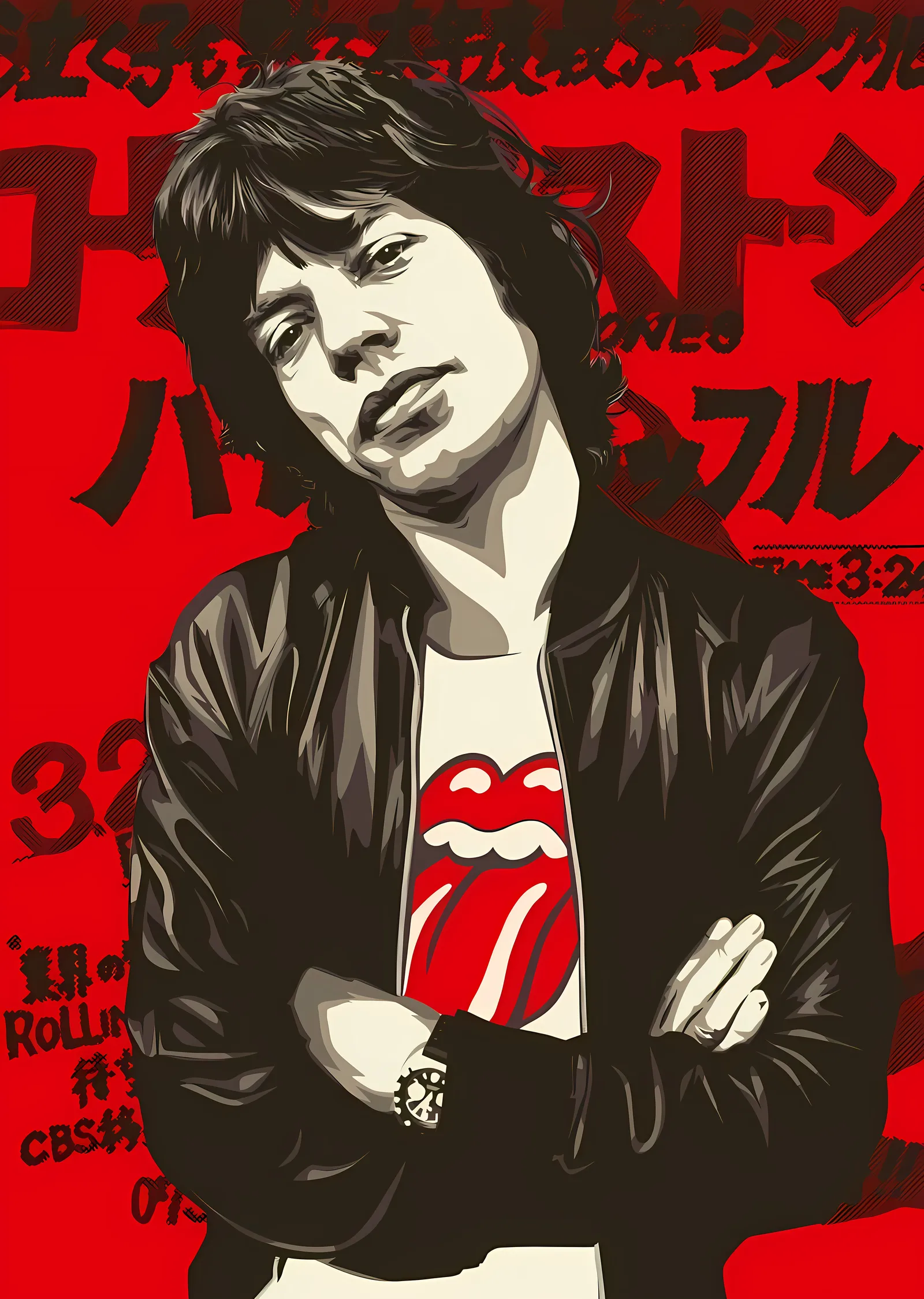 The Rolling Stones: Rock metal tablo