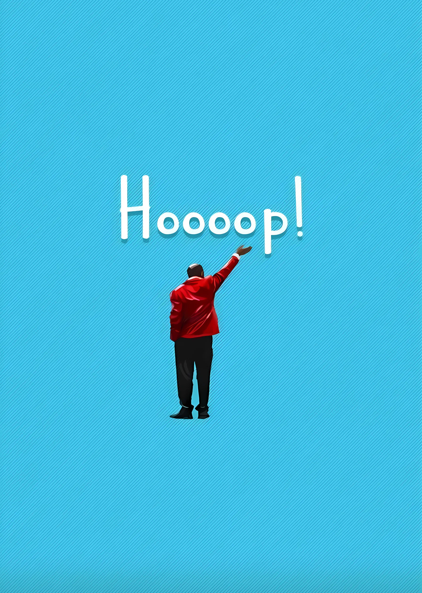 Hoooop! Minimalist İllüstrasyon metal tablo