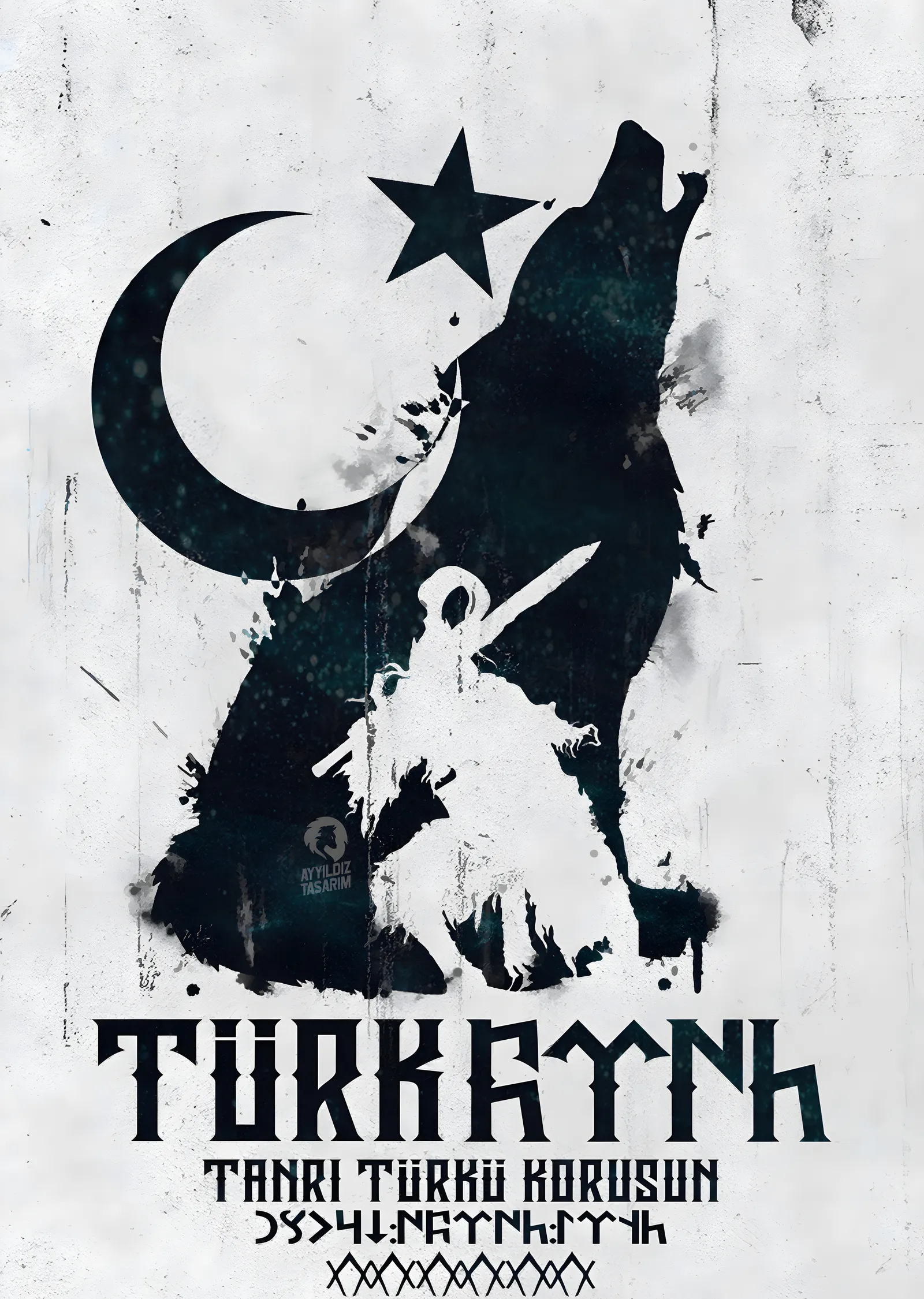 Tanrı Türk'ü Korusun metal tablo