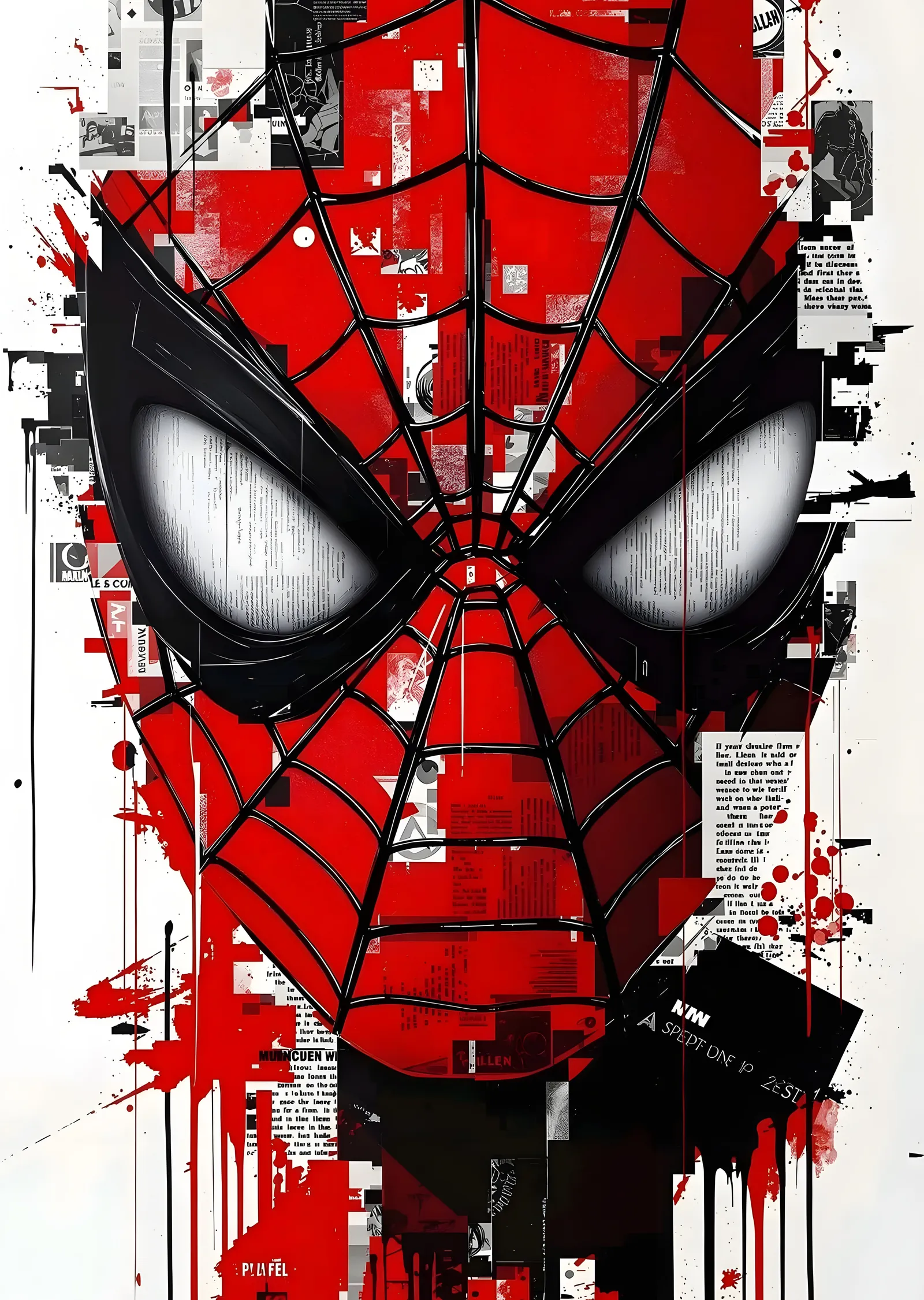 Spider-Man: Boya Sıçramalı Portre metal tablo