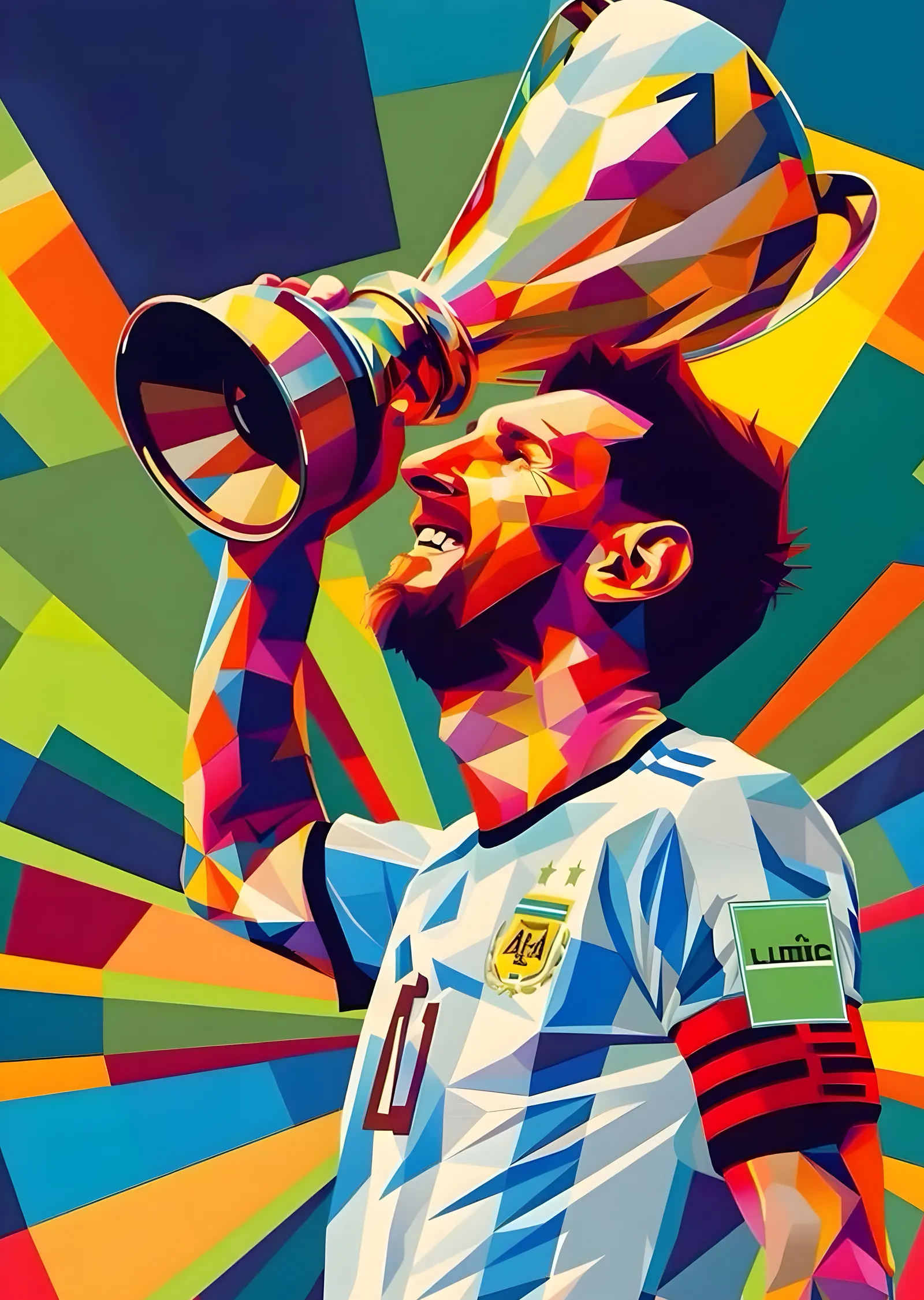 Lionel Messi: Kupa metal tablo