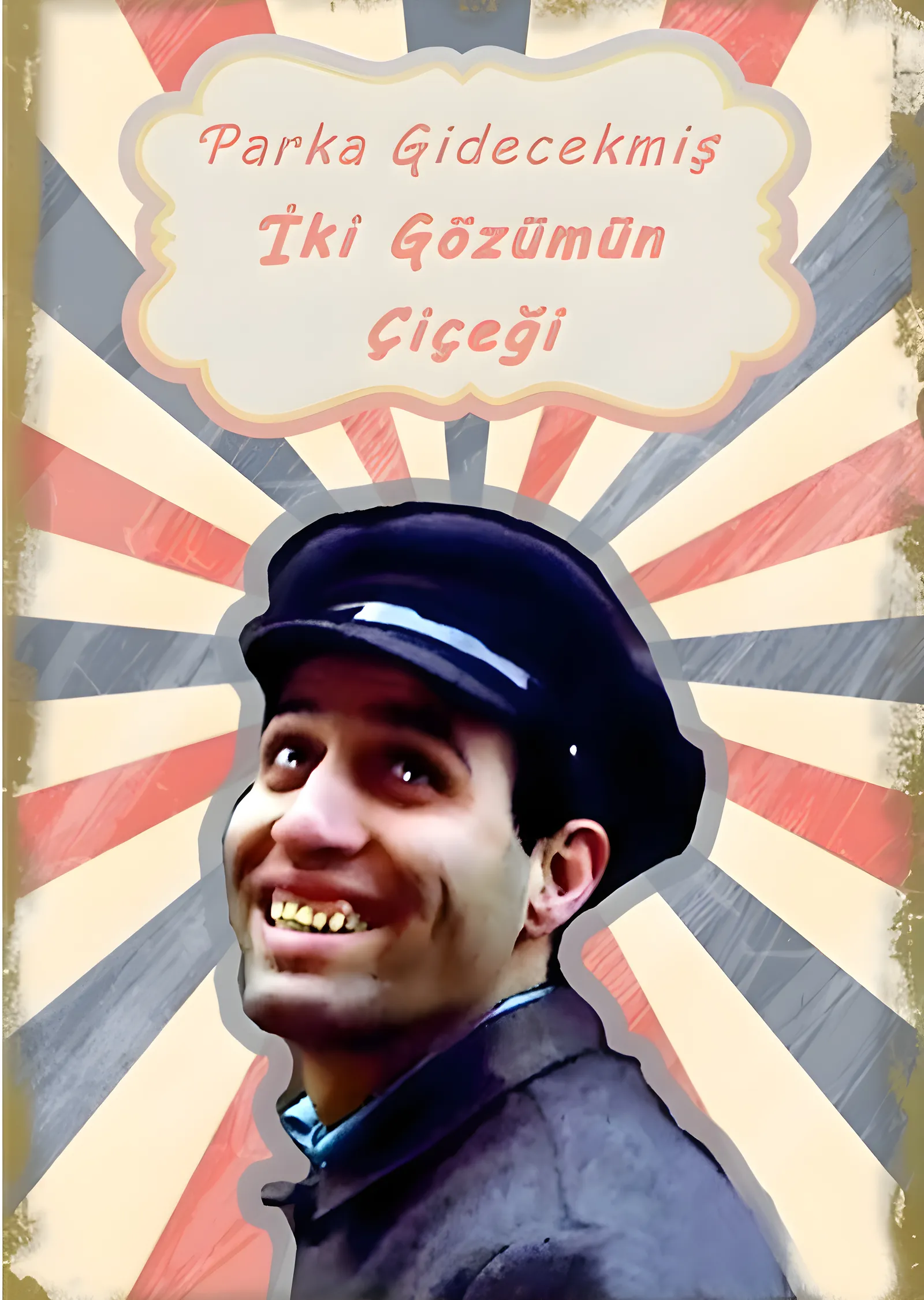 Kemal Sunal: Parka Gidecekmiş İki Gözümün Çiçeği metal tablo
