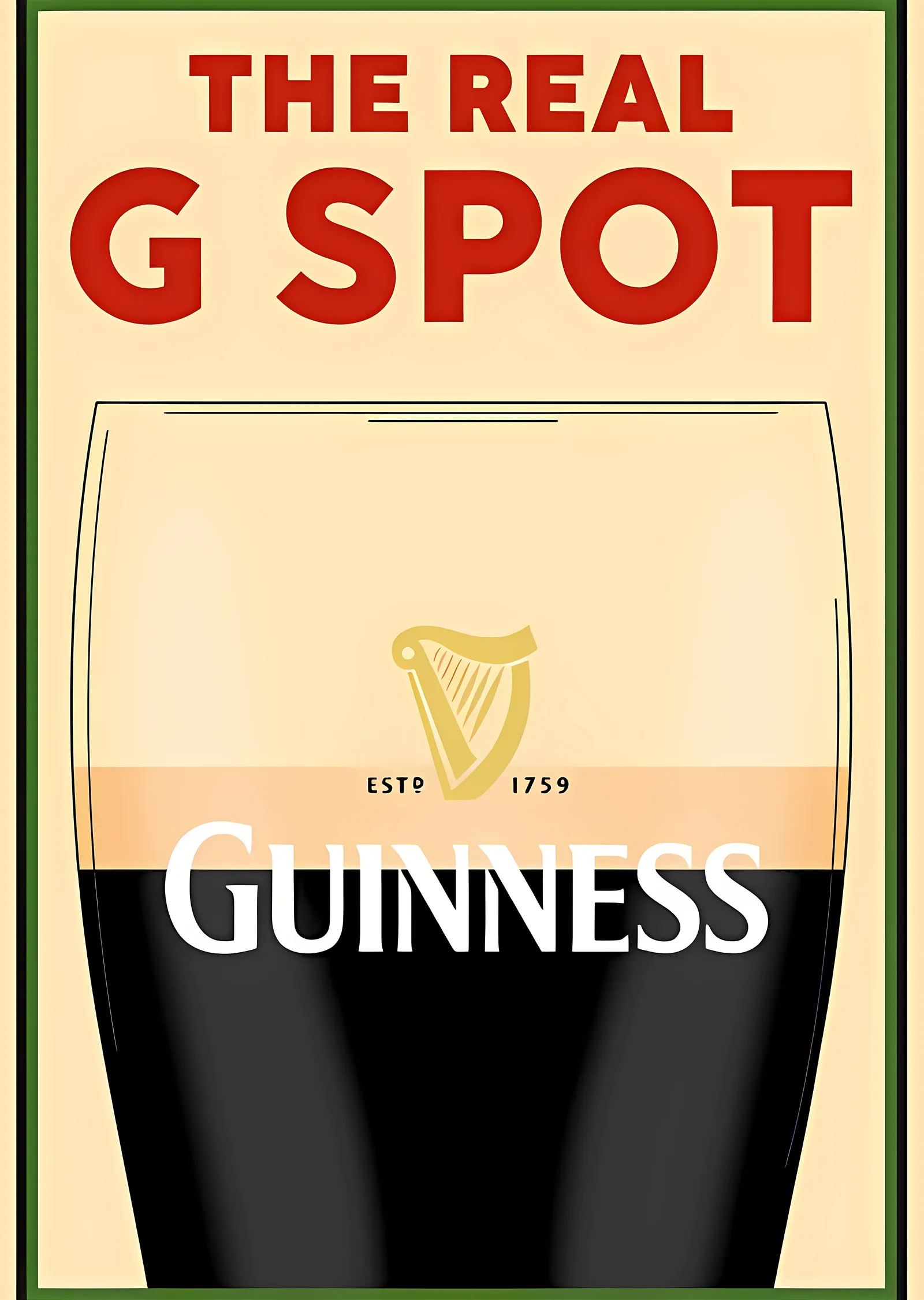 The Real G Spot Guinness metal tablo