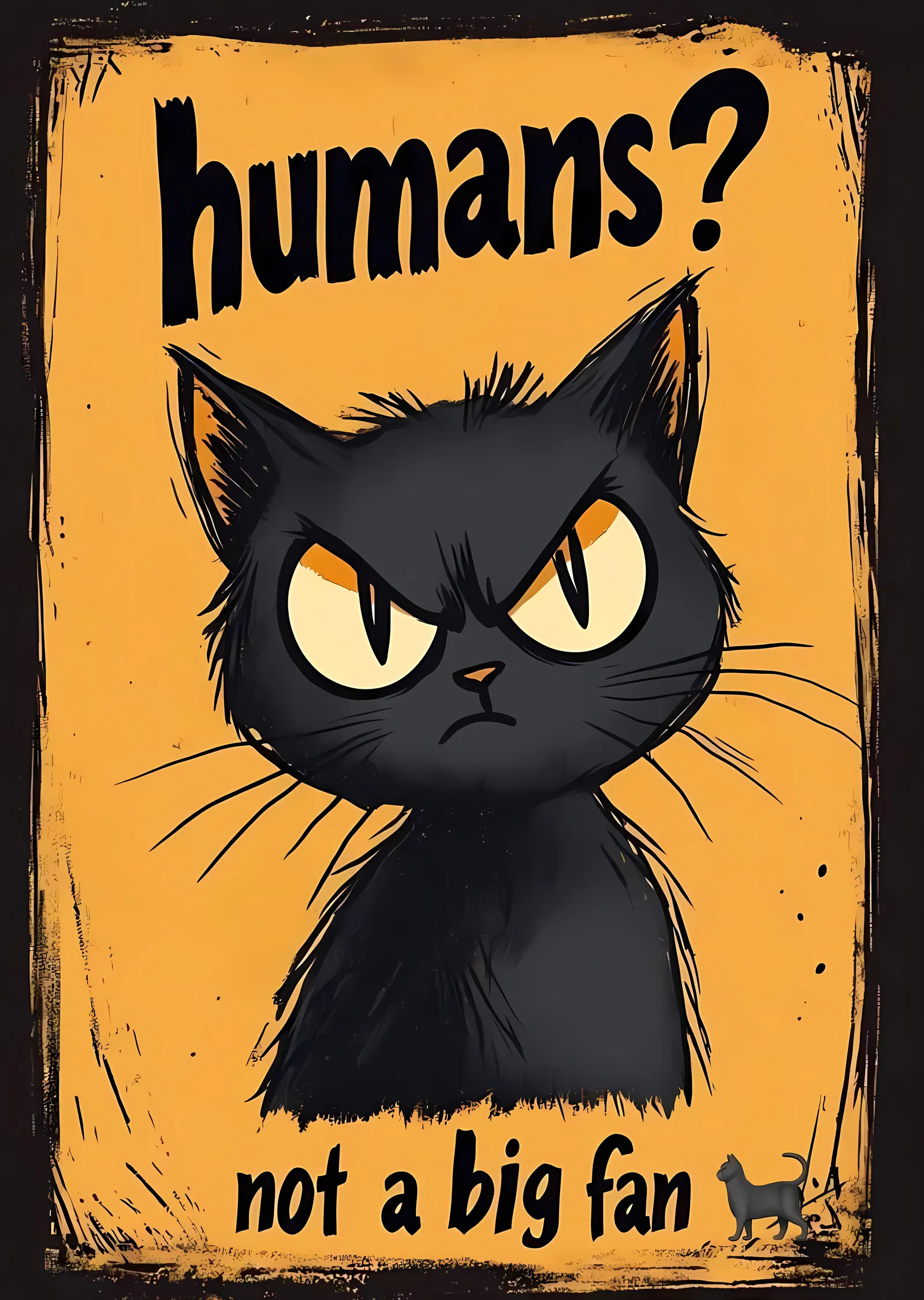 Humans? Not a Big Fan metal tablo