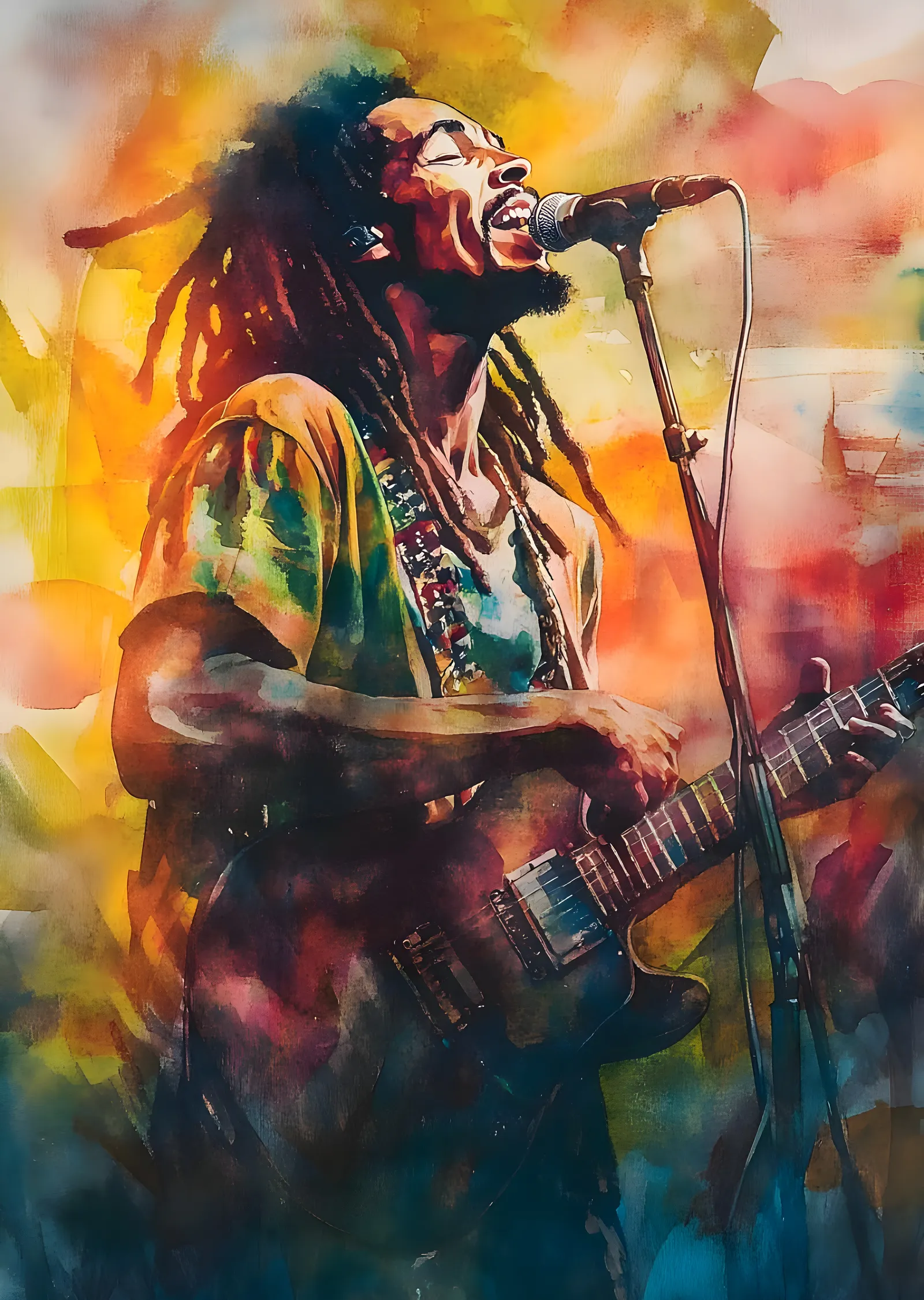 Bob Marley: No Woman, No Cry metal tablo
