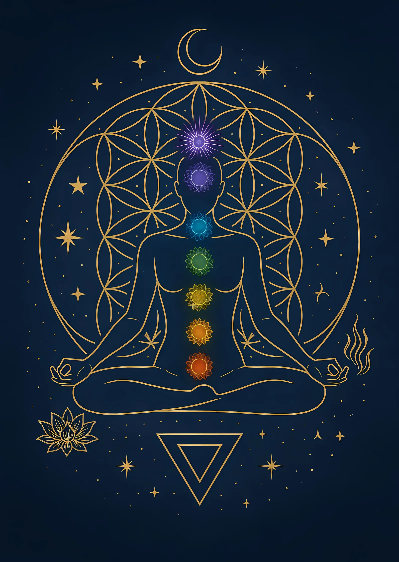 Chakra Alignment & Sacred Geometry metal tablo