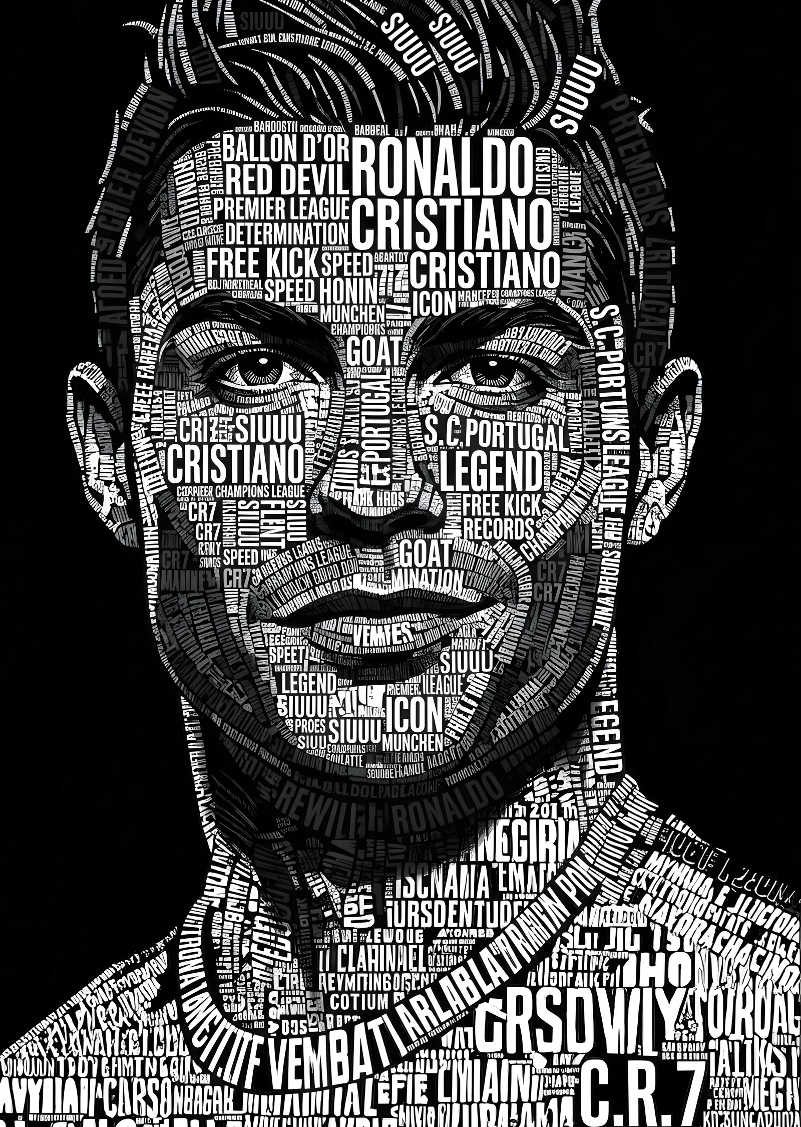 Cristiano Ronaldo: Kararlılığın Tanımı metal tablo