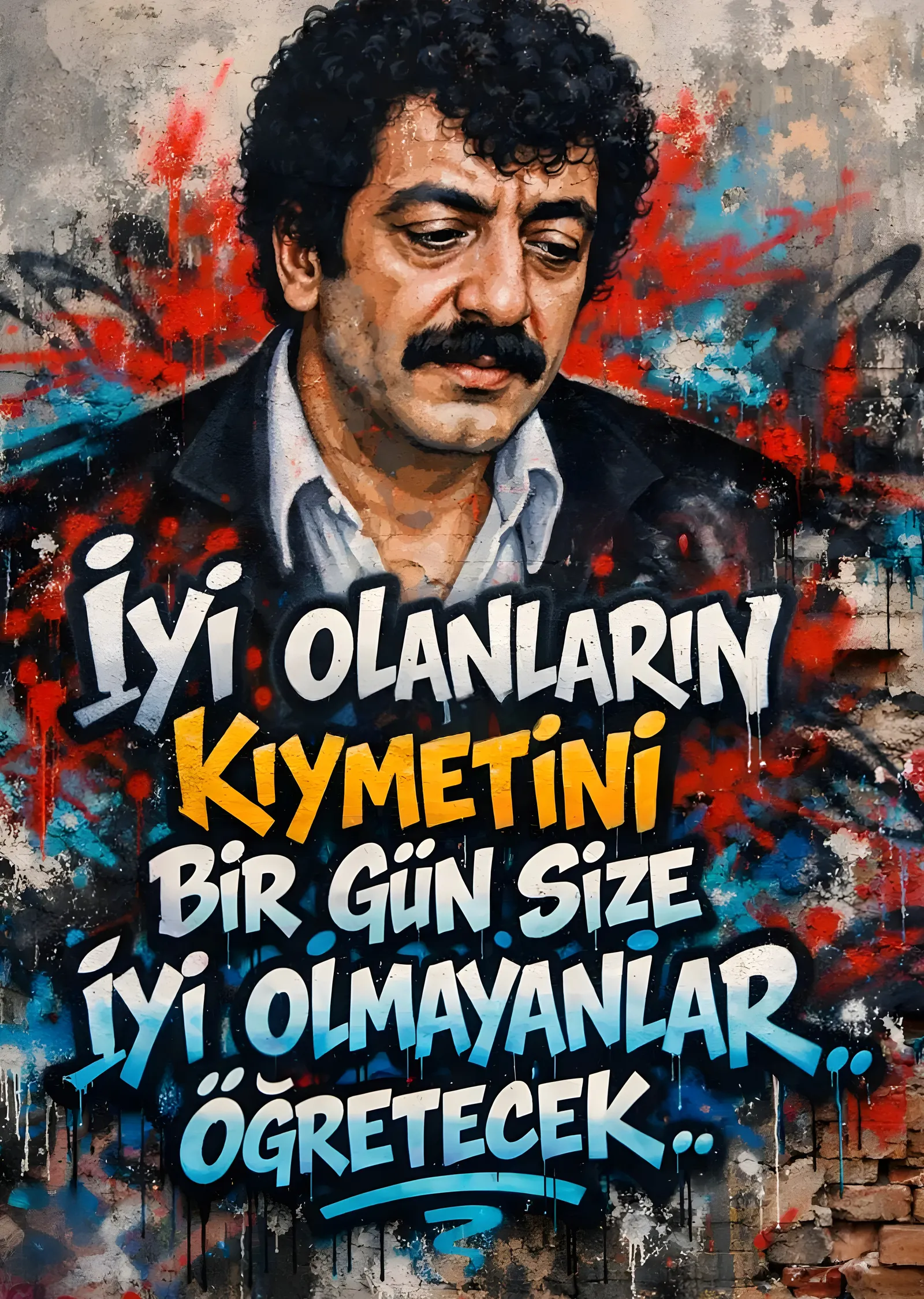 Müslüm Gürses: İyi Olanların Kıymeti metal tablo