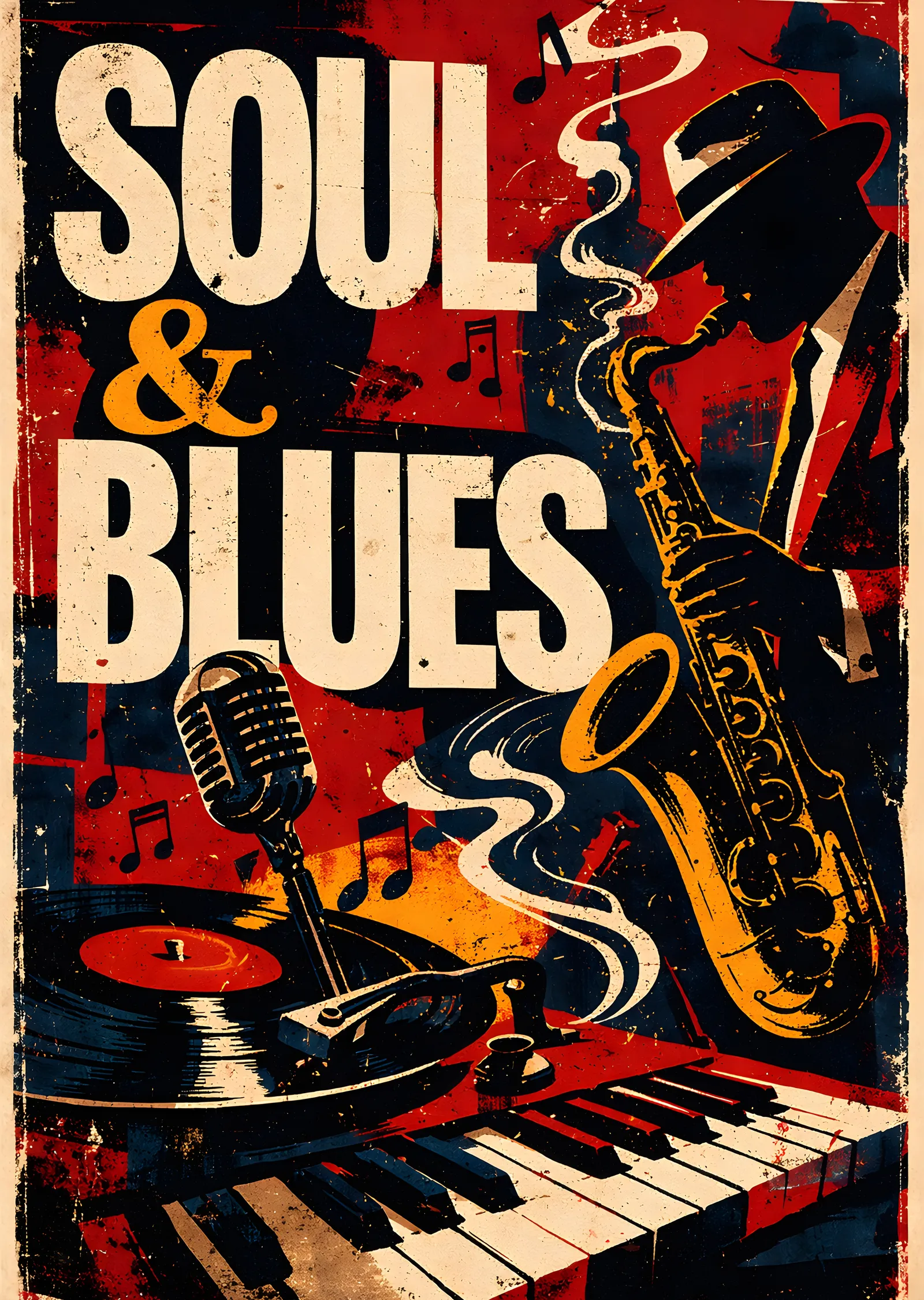 Soul & Blues metal tablo