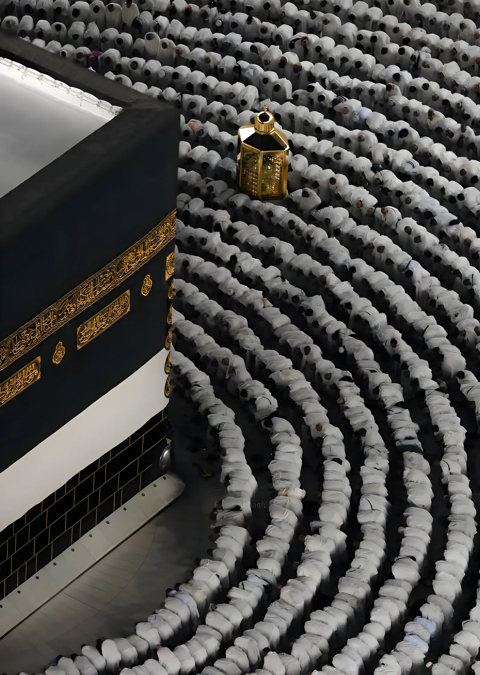 Kabe'de Namaz metal tablo