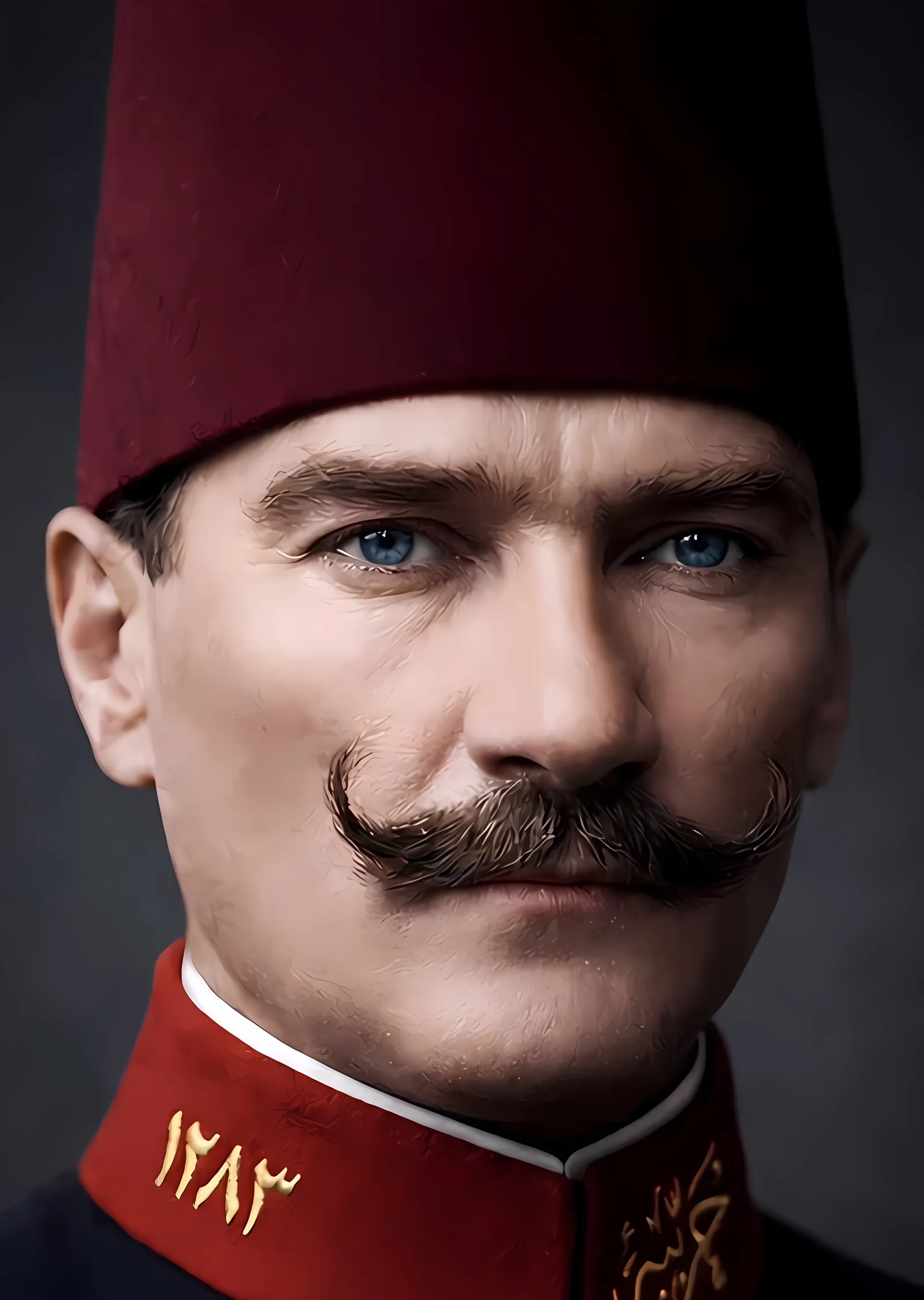 Atatürk: Üniformalı Portre metal tablo