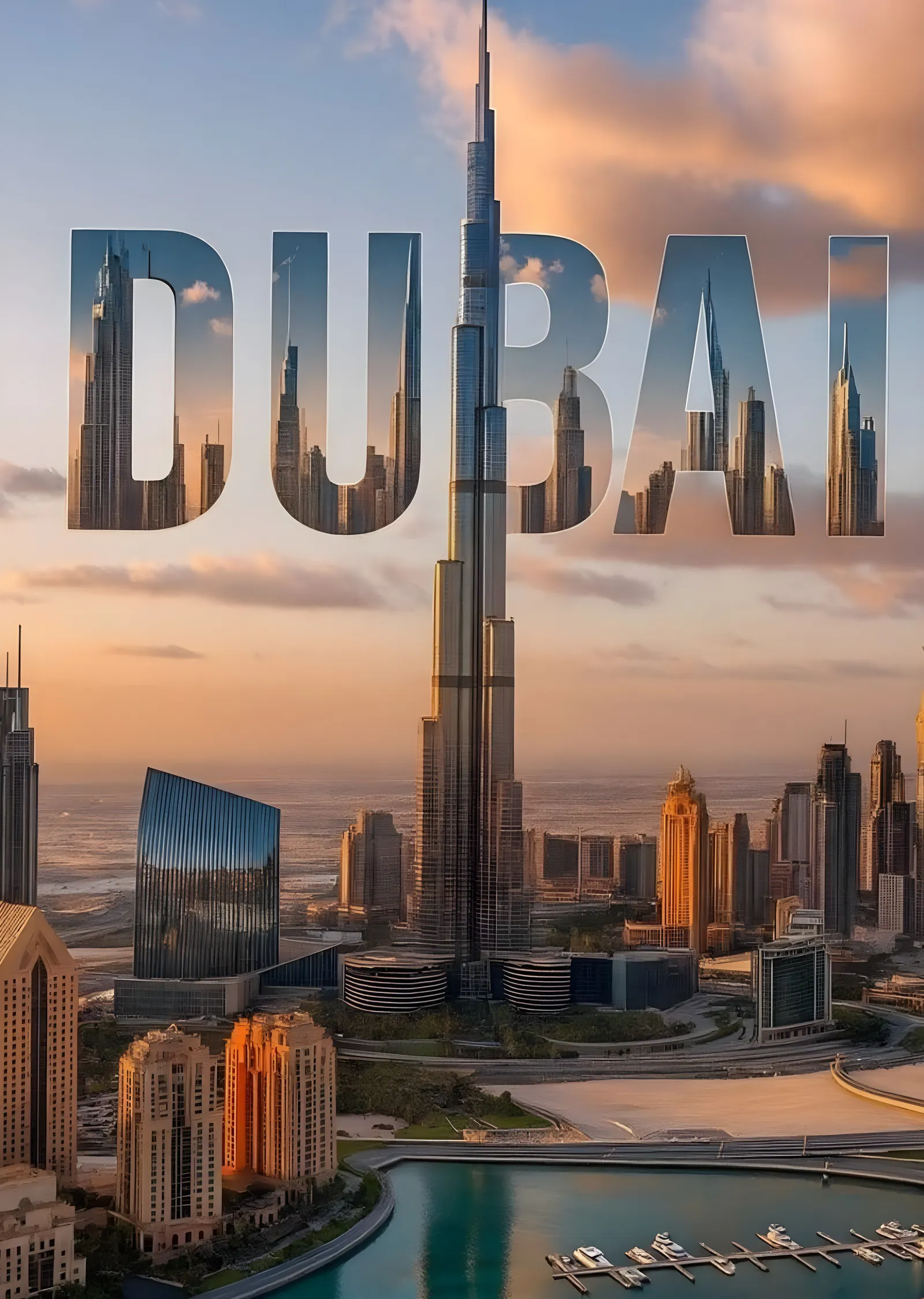 Dubai: Burj Khalifa'nın Göz Alıcı Manzarası metal tablo