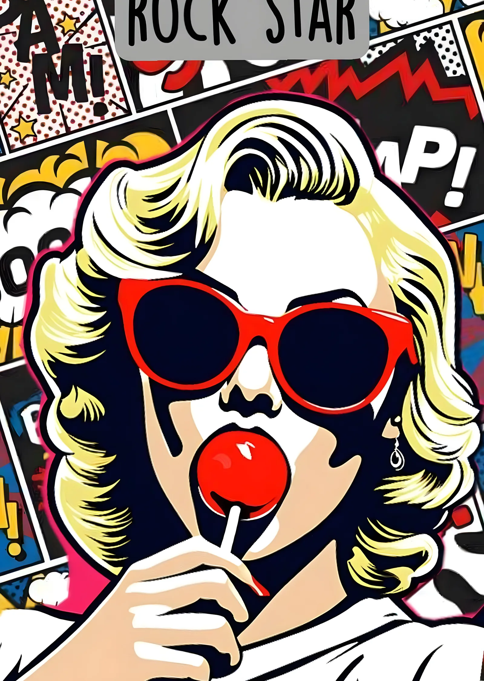 Marilyn Monroe: Lolipoplu Pop Art metal tablo