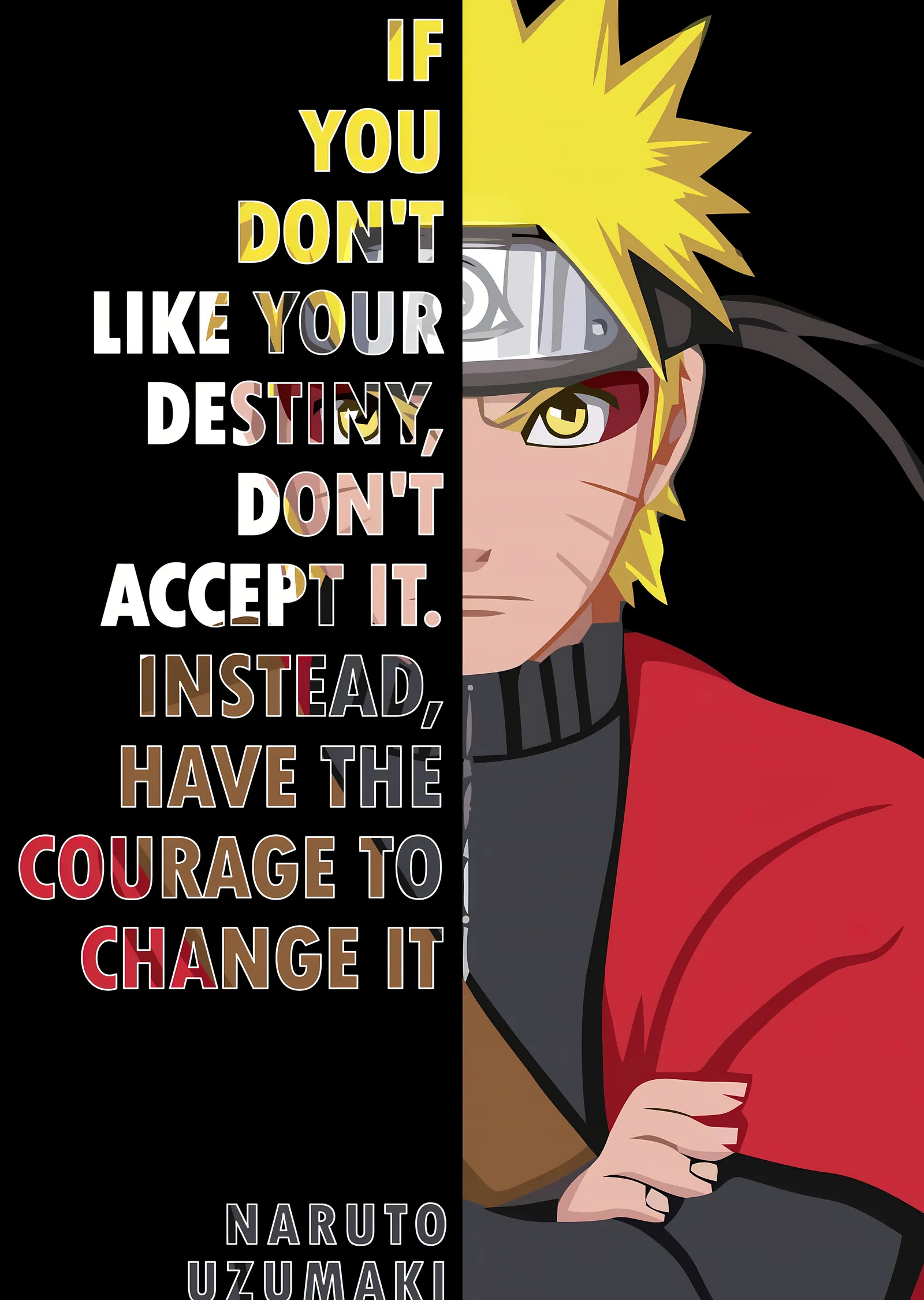 Naruto Uzumaki: Yolunu Değiştir metal tablo