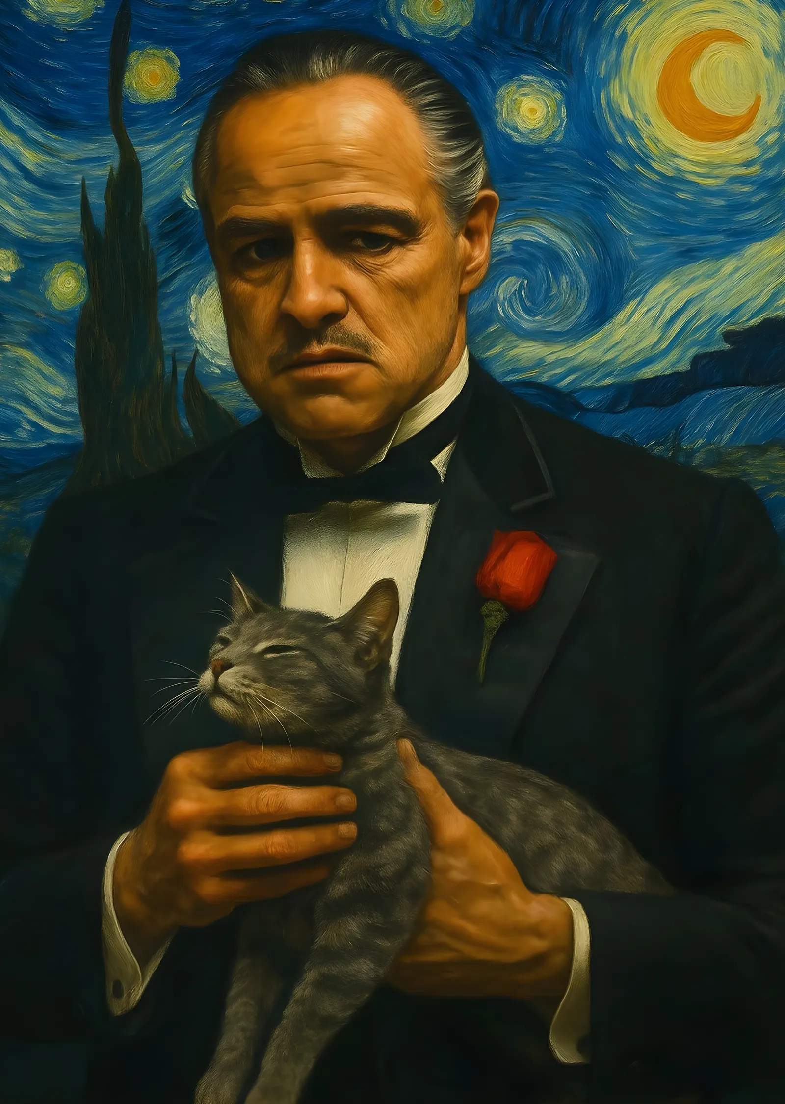The Godfather: Kedili Mafya Babası metal tablo