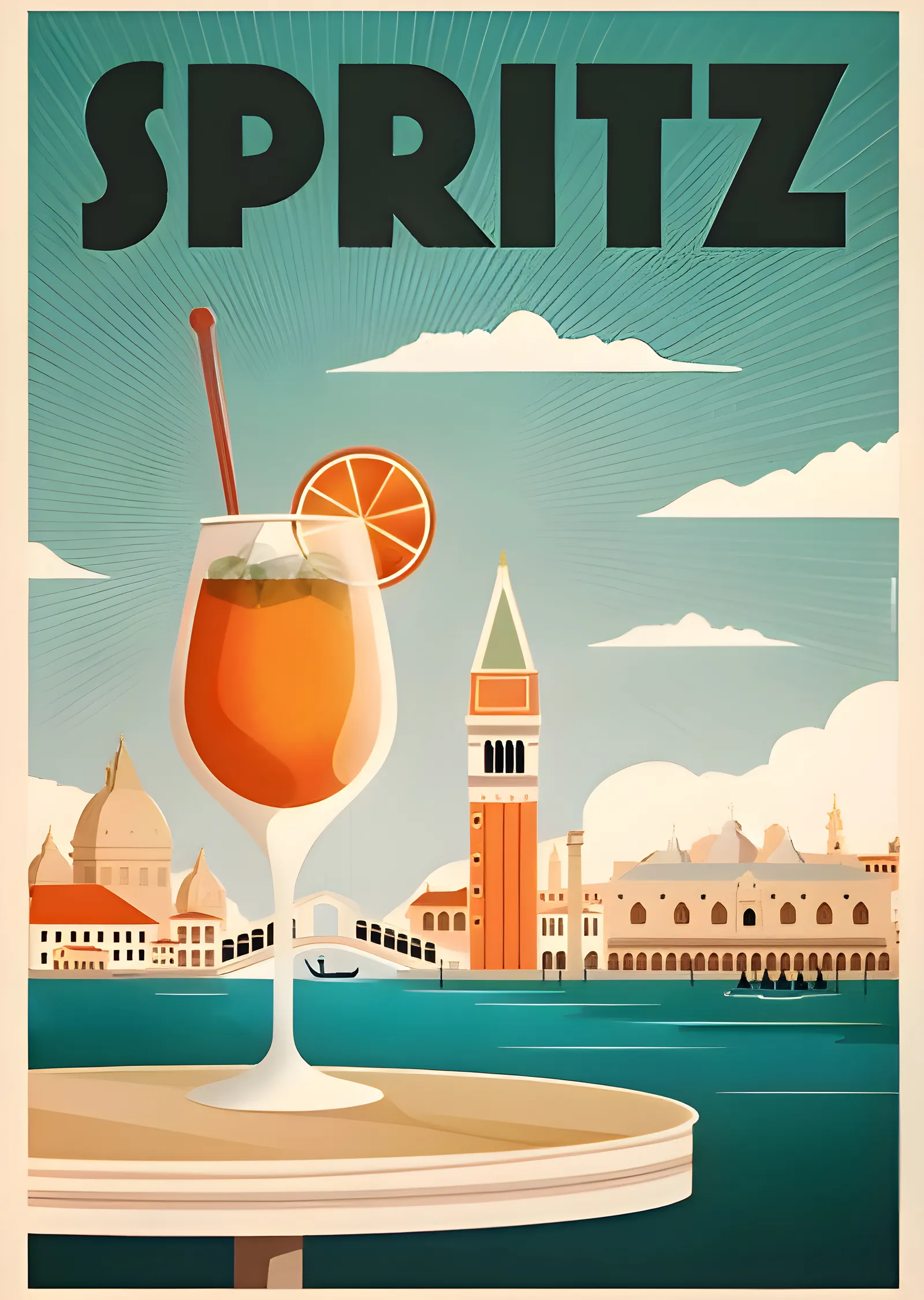 Spritz: Şarap ve Manzara metal tablo