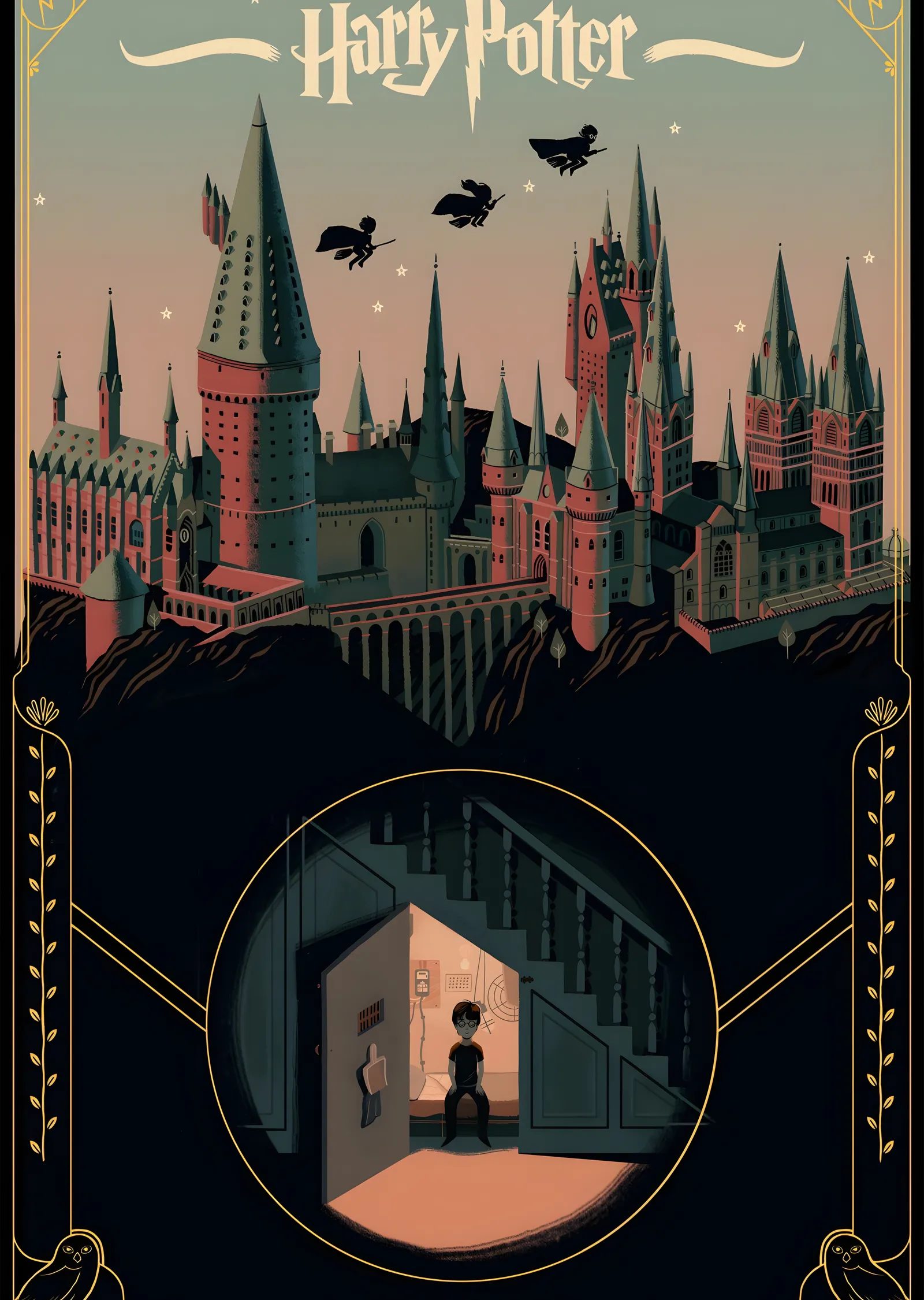 Harry Potter: Hogwarts'ın Büyülü Atmosferi metal tablo