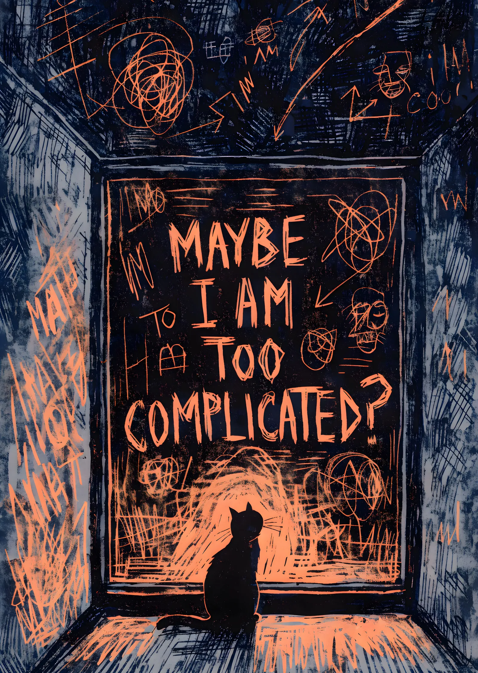 Maybe I Am Too Complicated? metal tablo