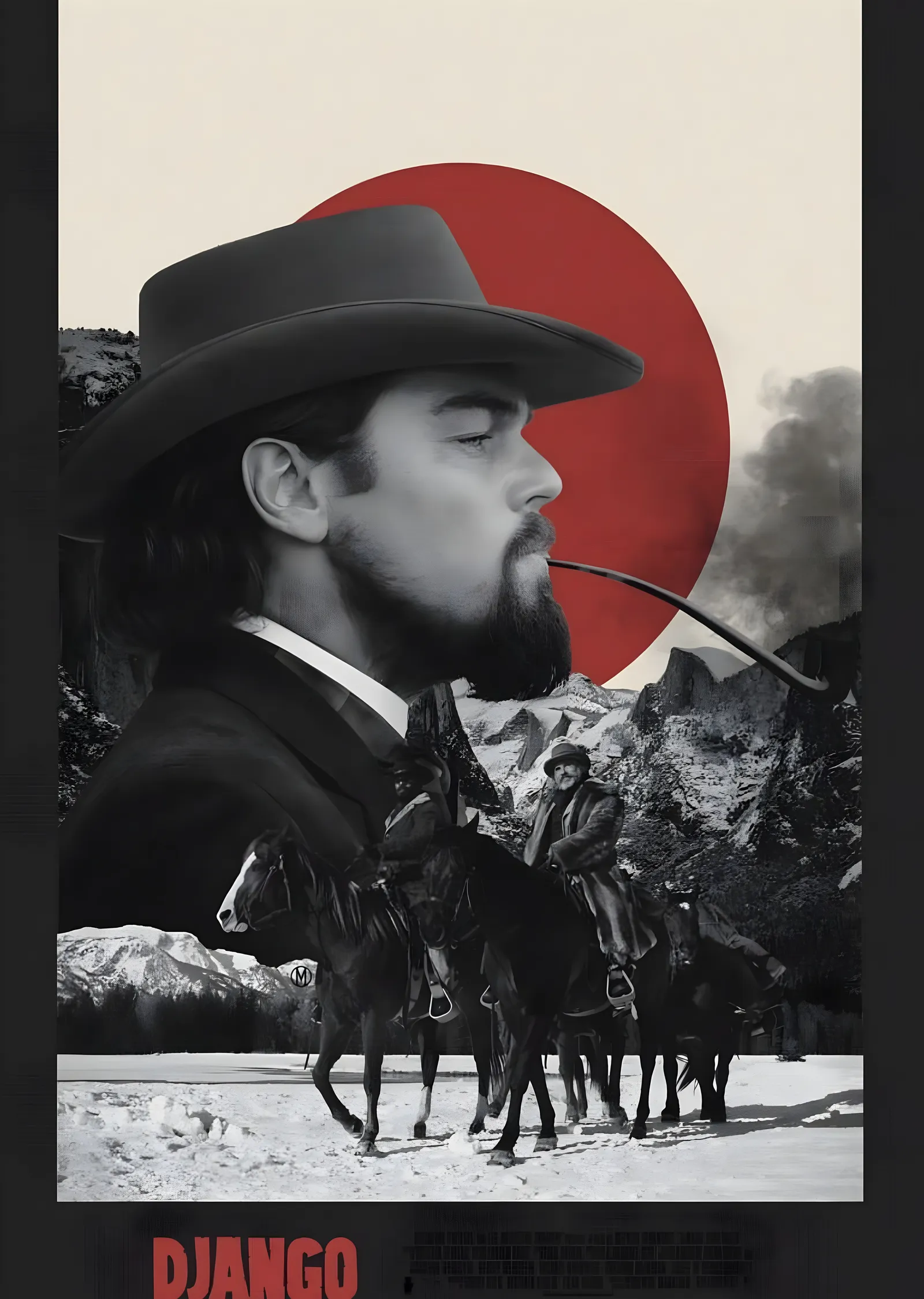 Django Unchained: Kölelikten Kurtuluş metal tablo