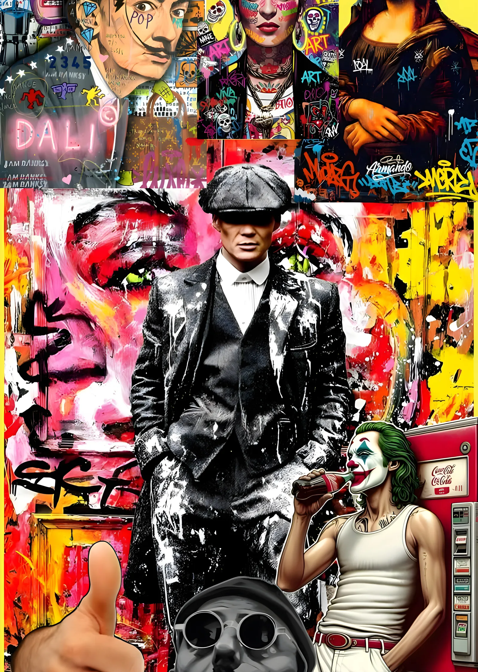 Joker: Pop Art Kolaj metal tablo