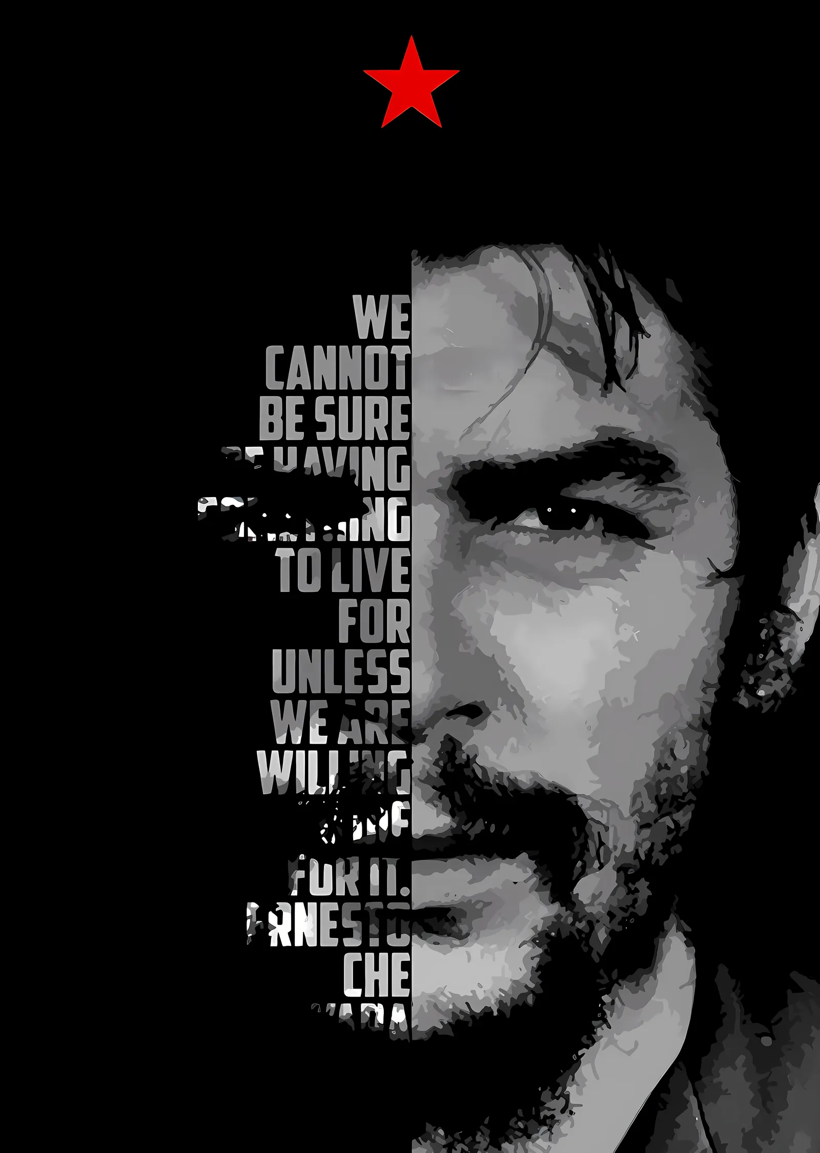 Che Guevara: Kızıl Yıldız metal tablo