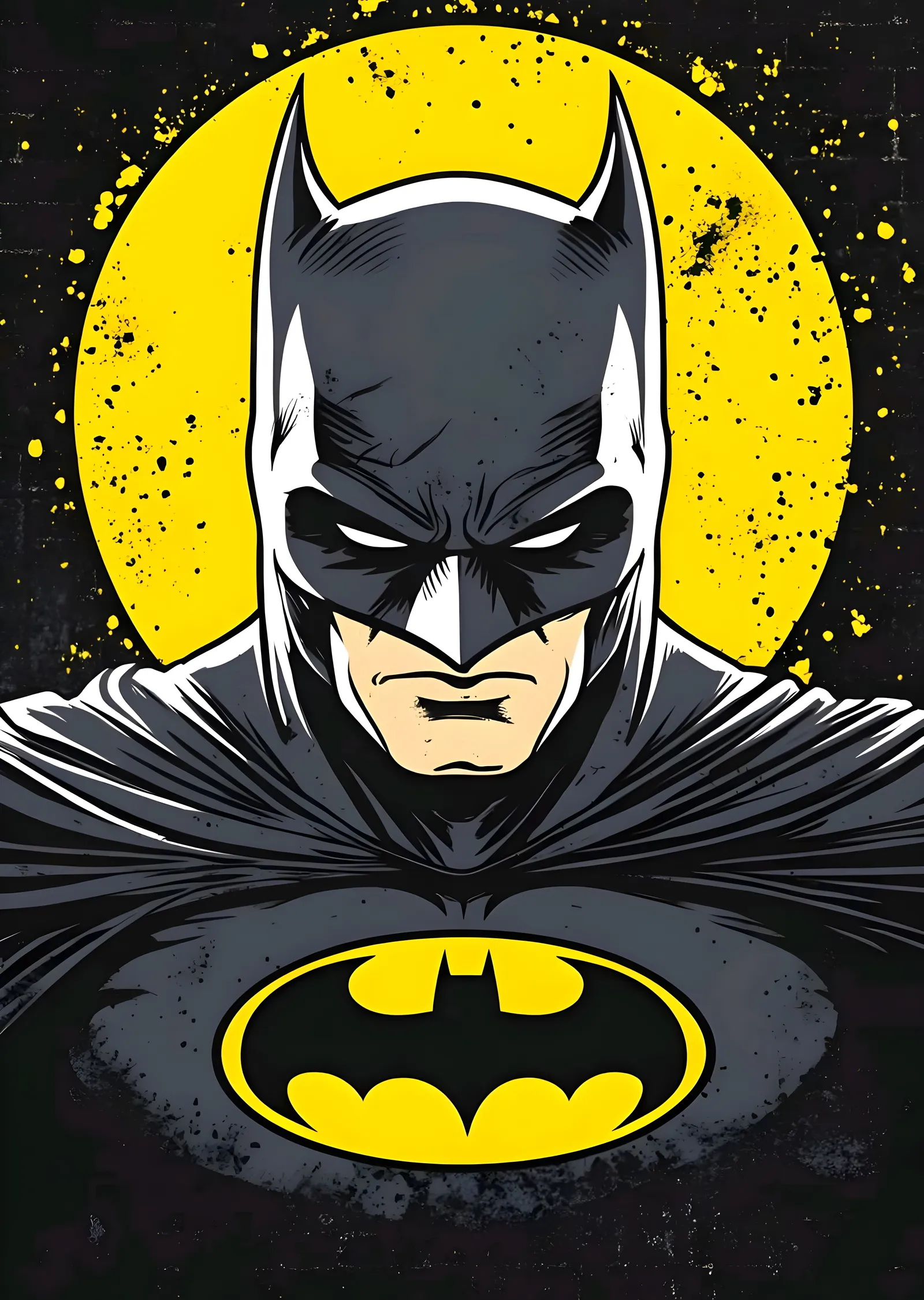 Batman: Aydınlık Arka Planlı metal tablo