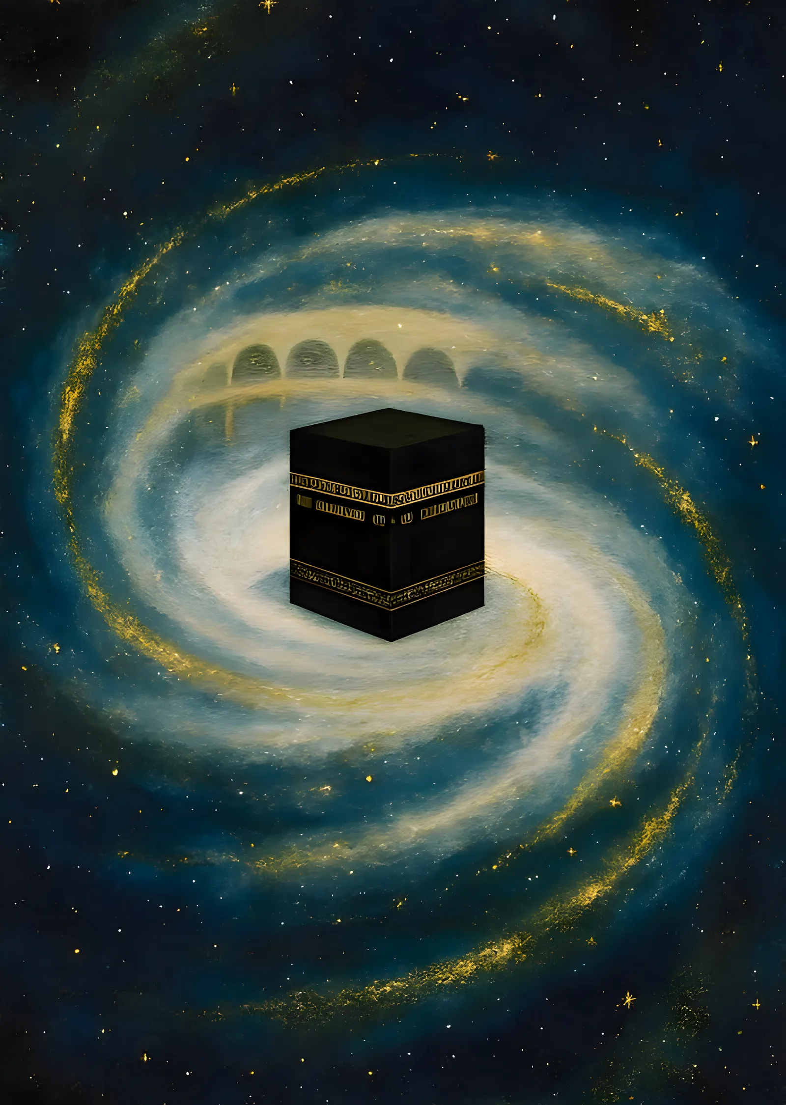 Kabe-i Muazzama: Kozmik Yolculuk metal tablo