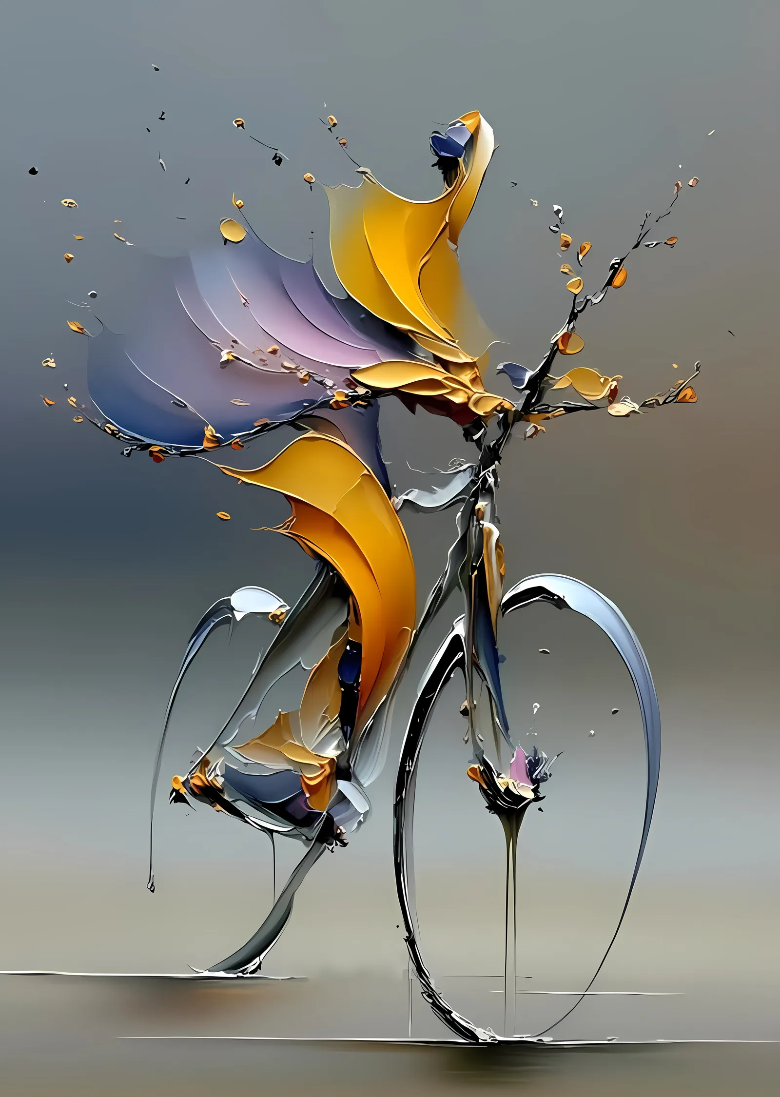 Splash Paint Bisiklet Sanatı metal tablo