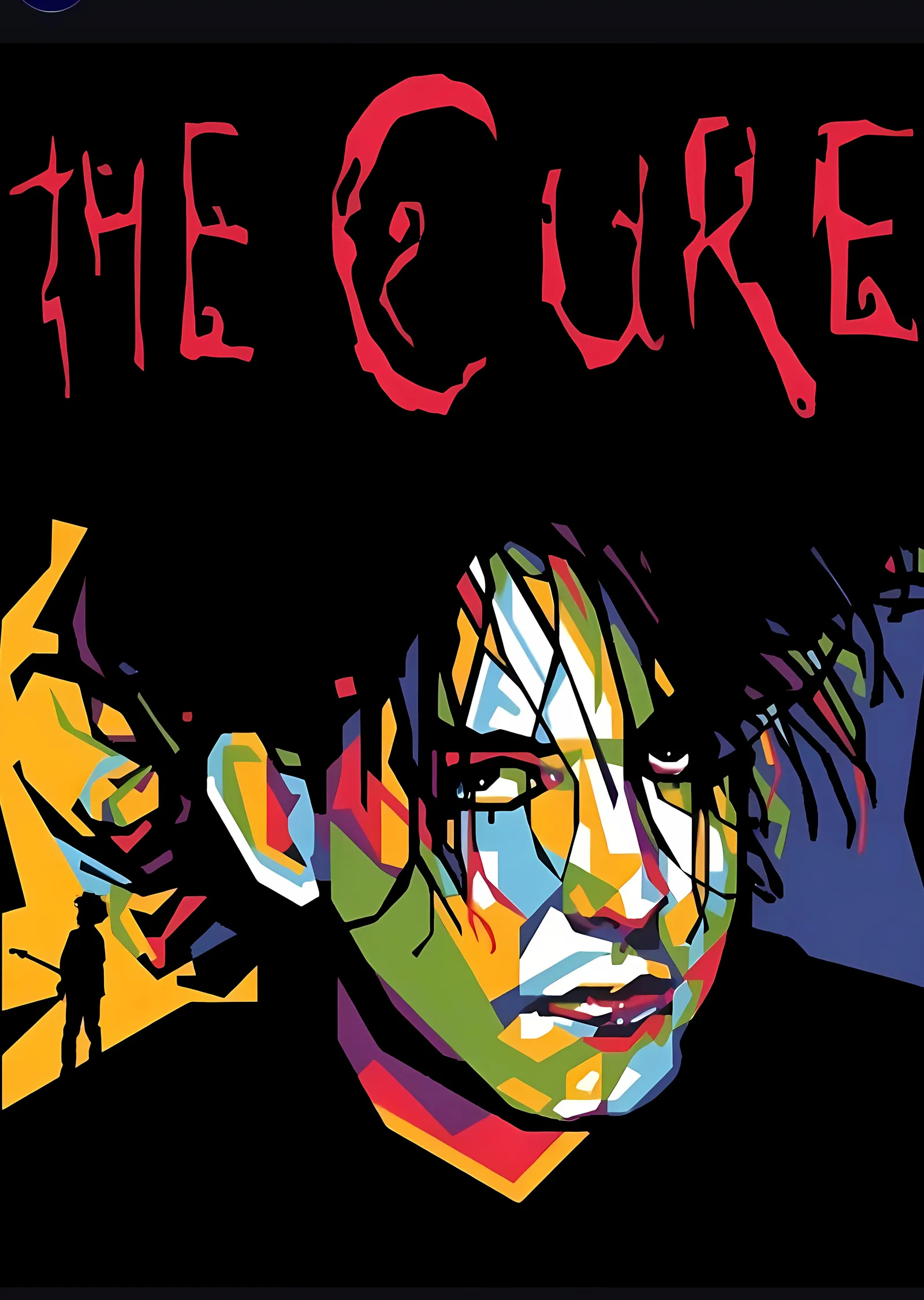 The Cure: Robert Smith Portresi metal tablo