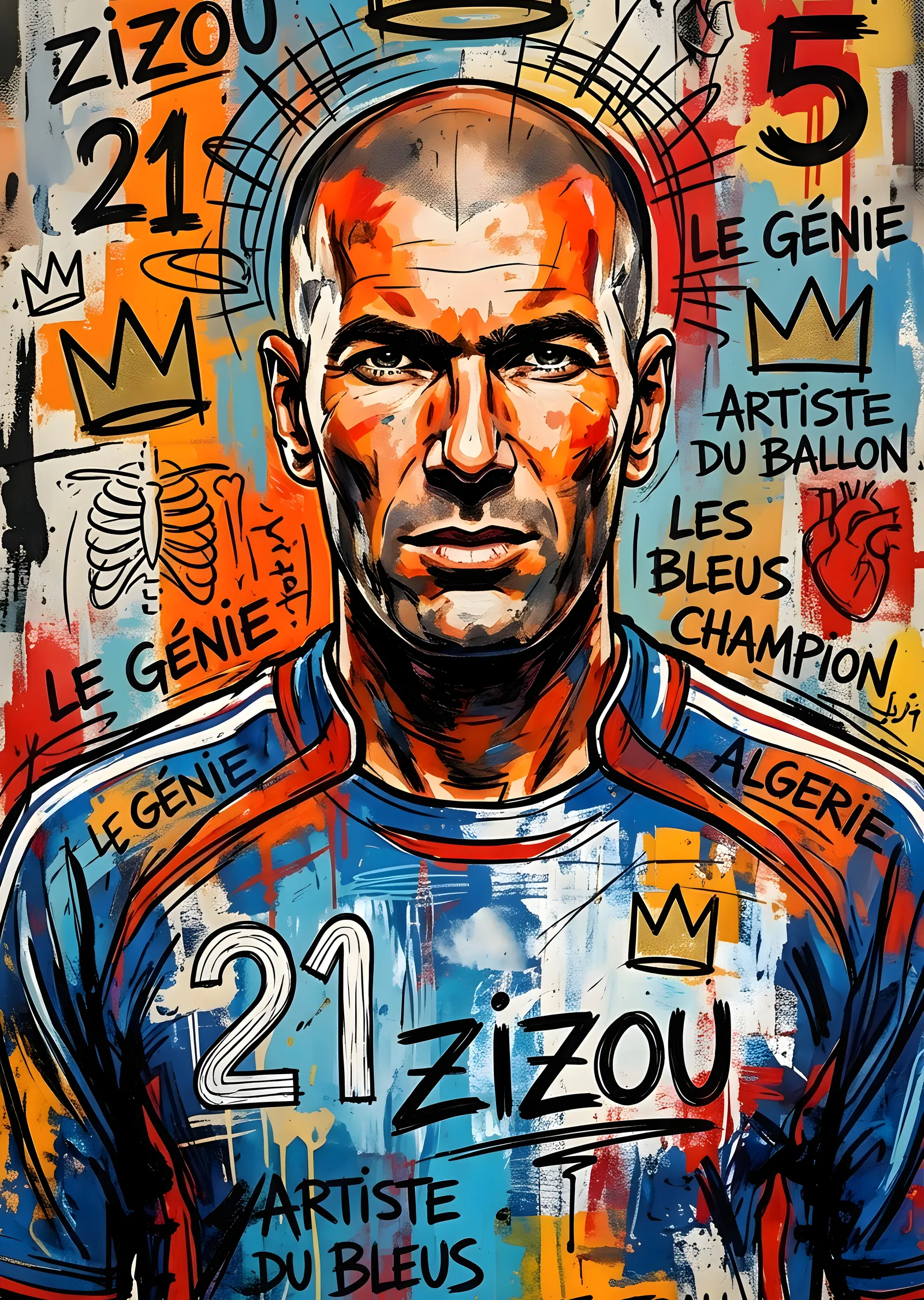 Zinedine Zidane: Le Génie metal tablo