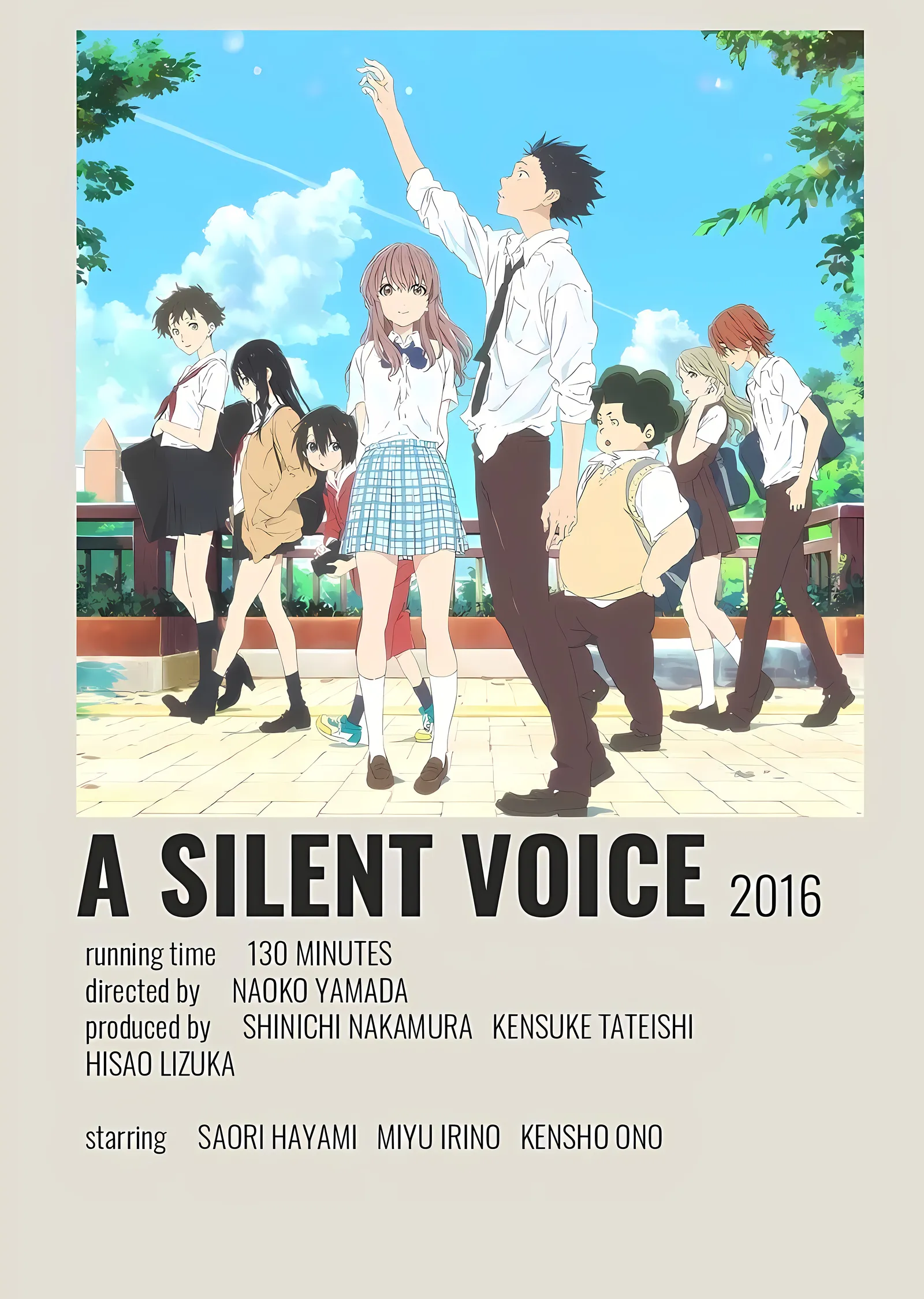 A Silent Voice: Duygusuzluk ve Kurtuluş metal tablo