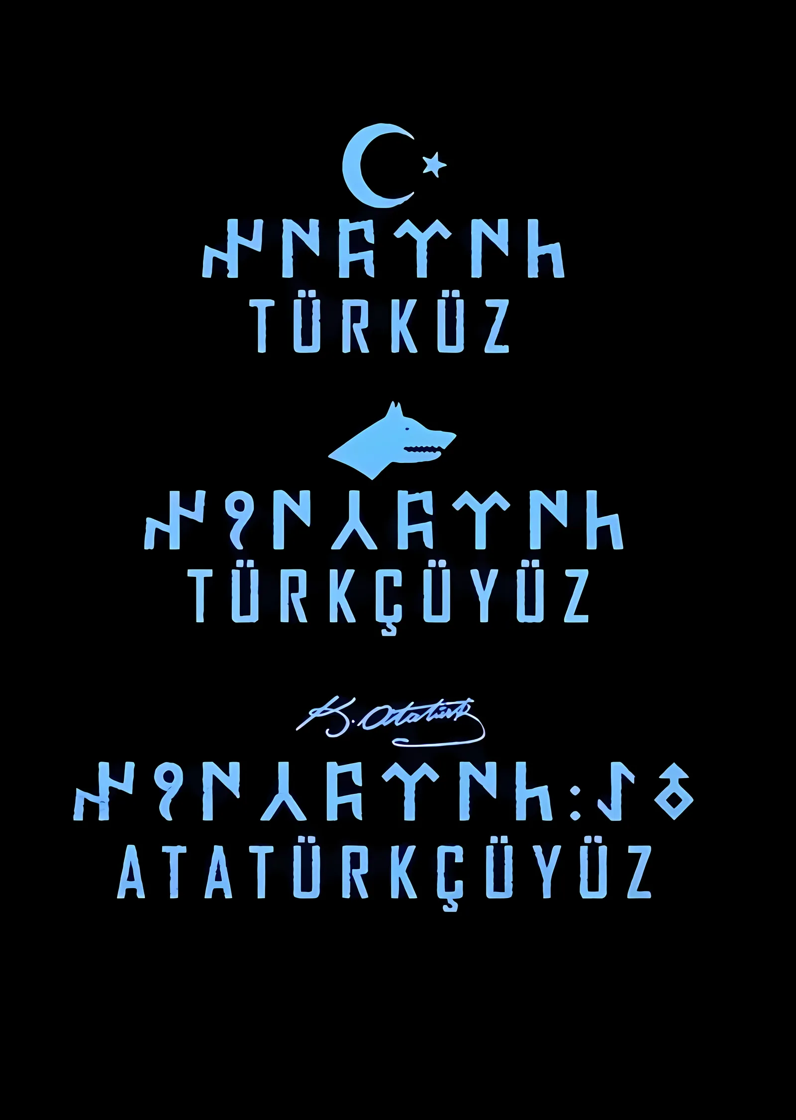 Türkçüyüz metal tablo