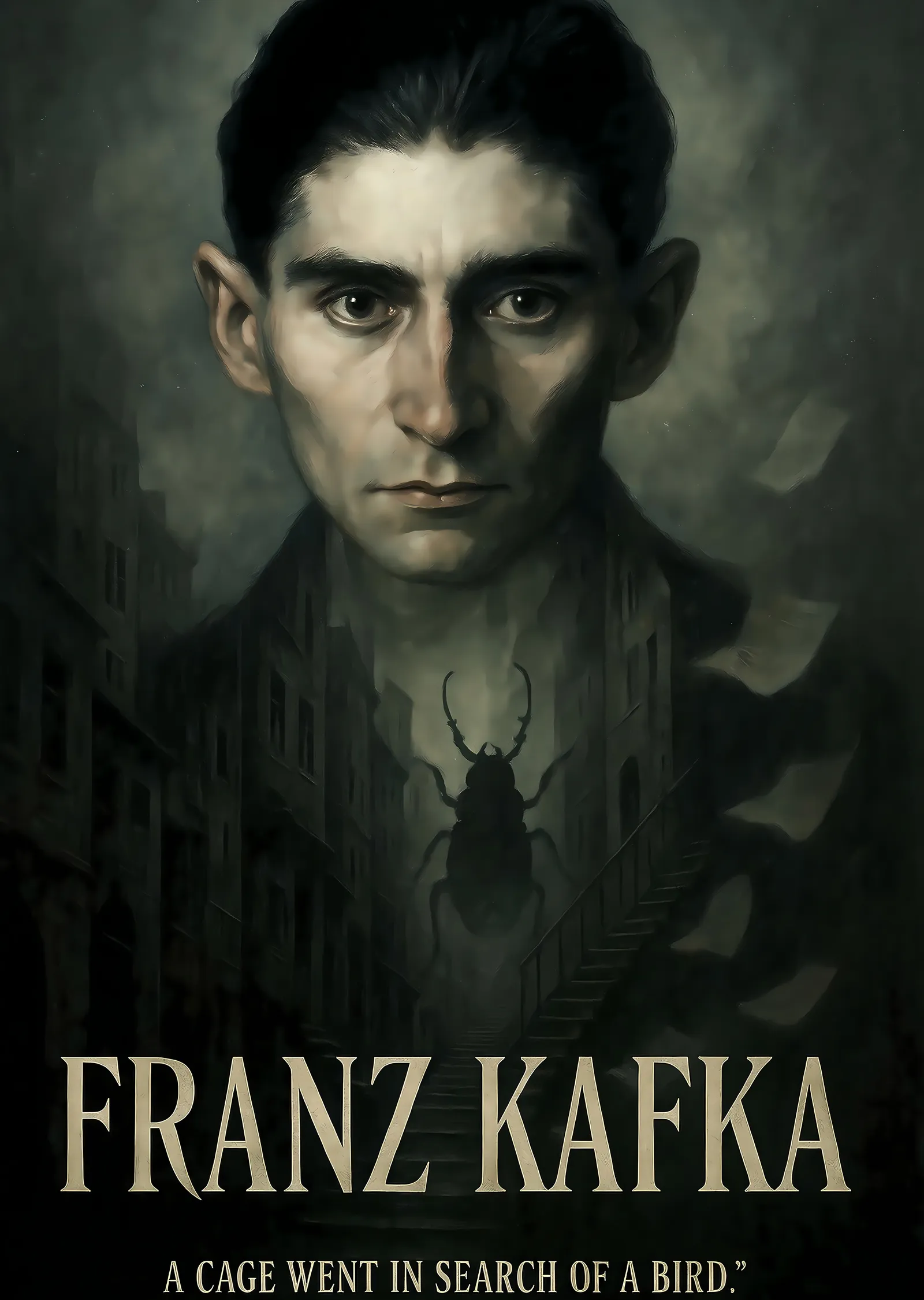 Franz Kafka: Dönüşümün Gölgesinde metal tablo