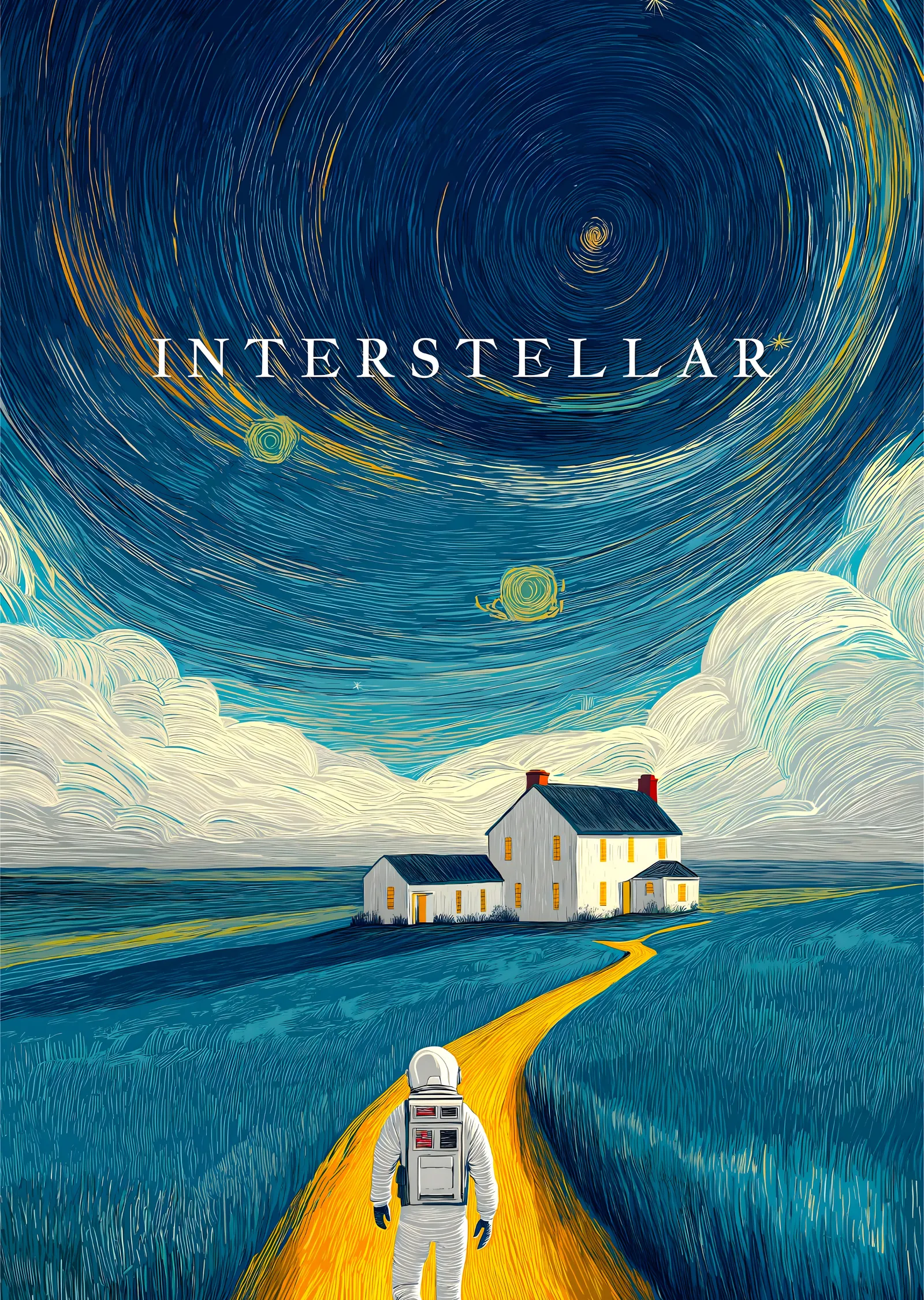 Interstellar - Mavi Yıldızlı Yol metal tablo
