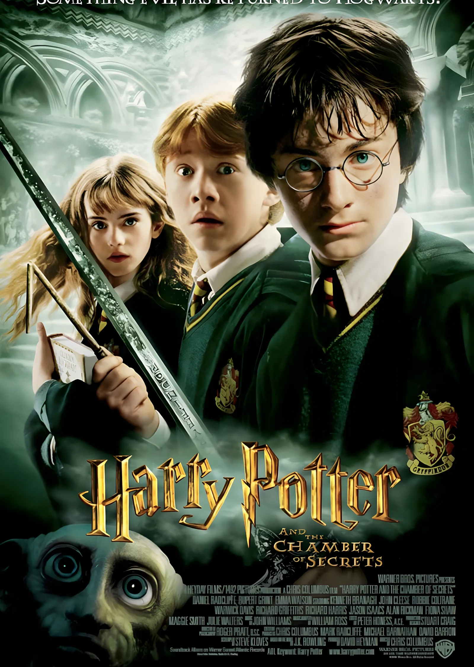 Harry Potter and the Chamber of Secrets - Yeşil Geçmiş metal tablo