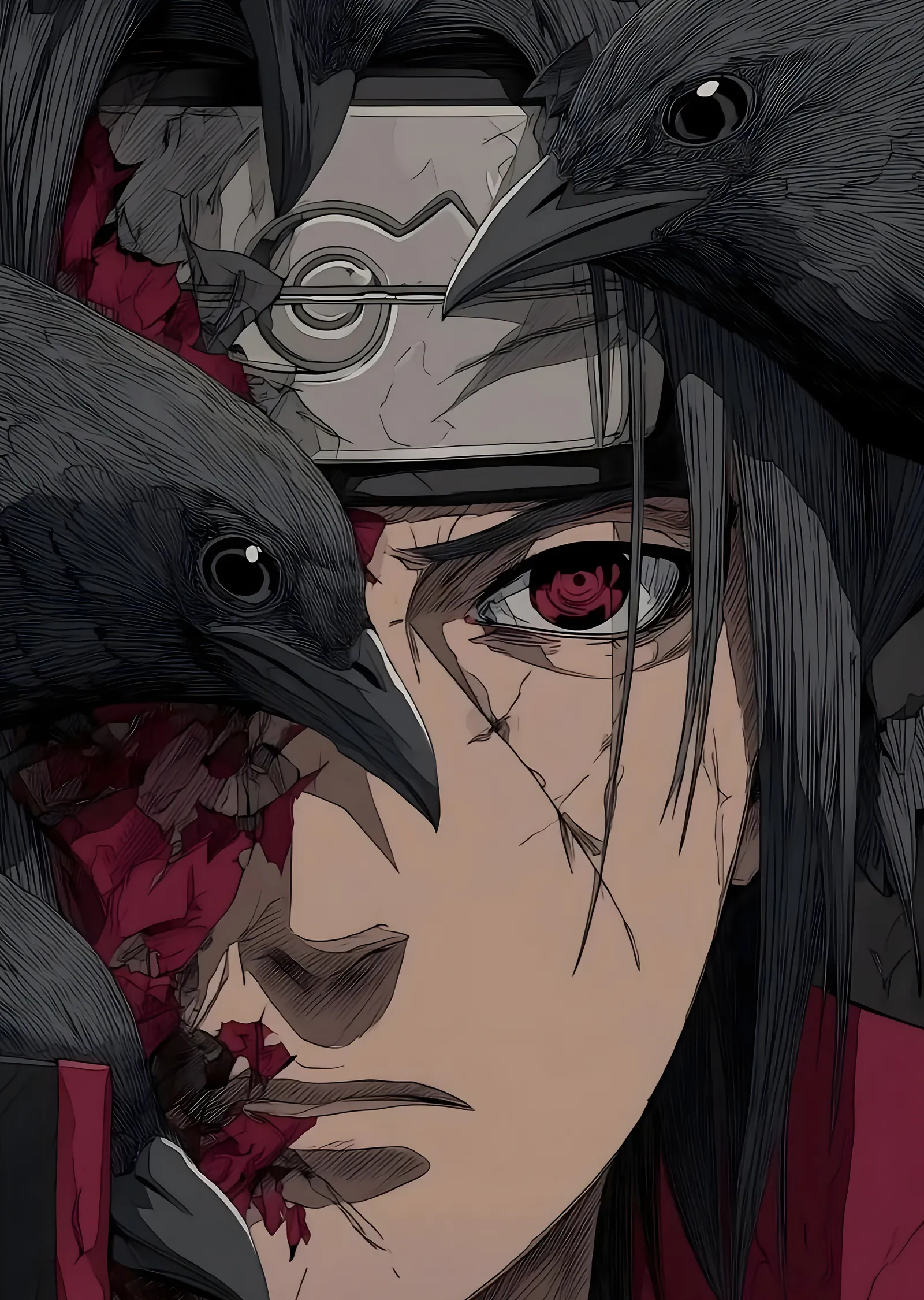 Itachi Uchiha: Amaterasu'nun Gözleri metal tablo