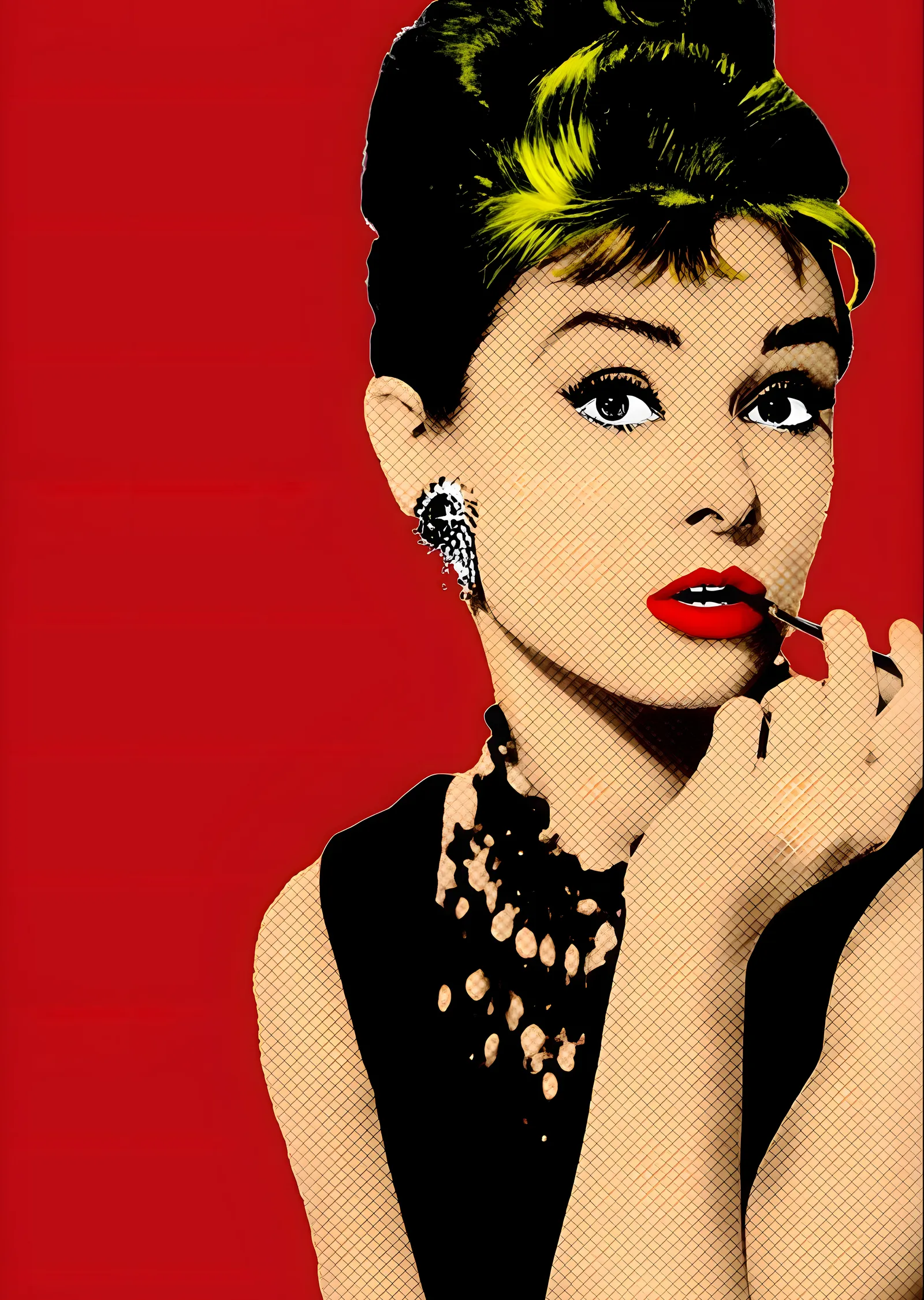 Audrey Hepburn: Kahvaltıda Mücevherler metal tablo
