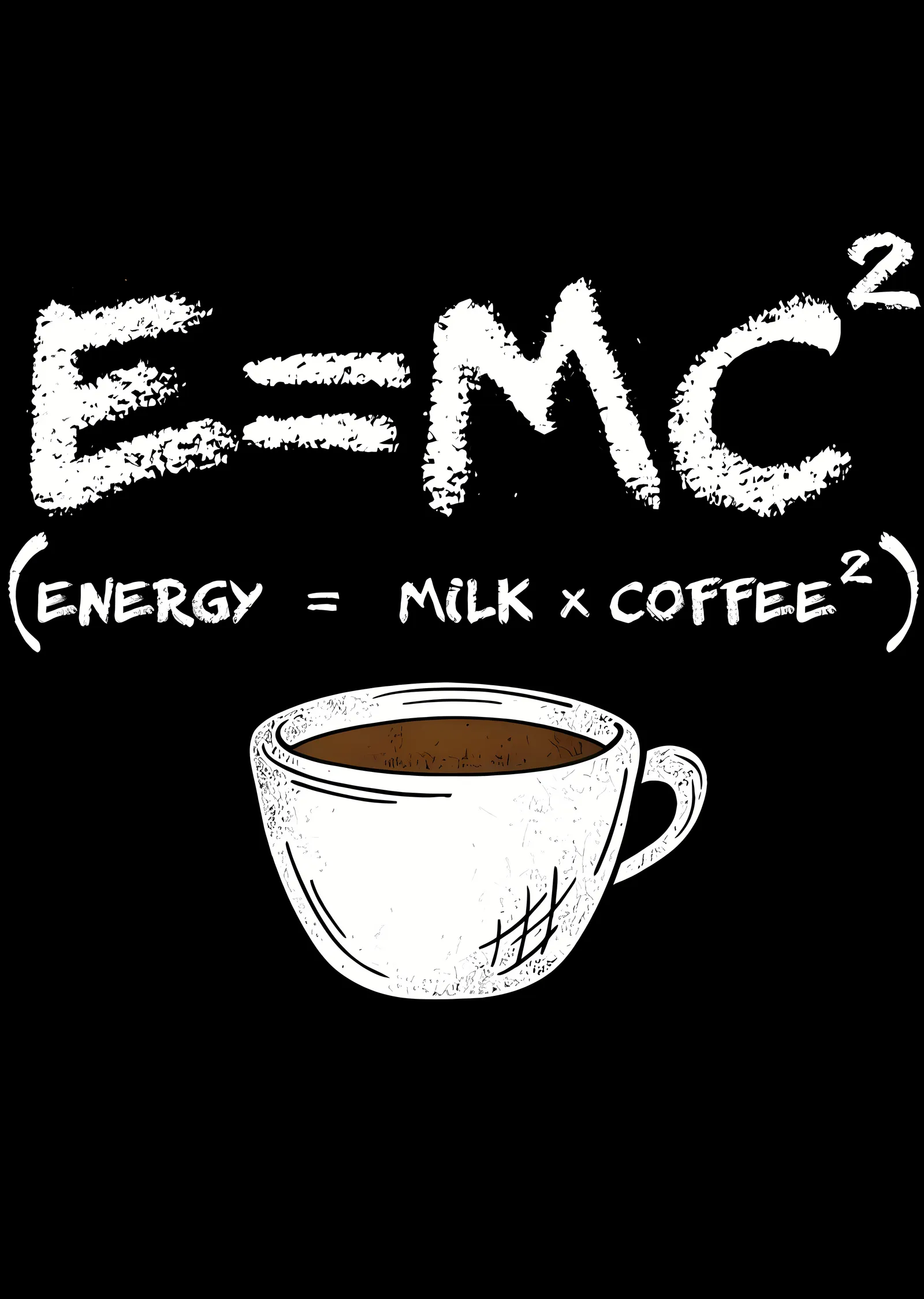 E=MC²: Kahve Enerjisi metal tablo