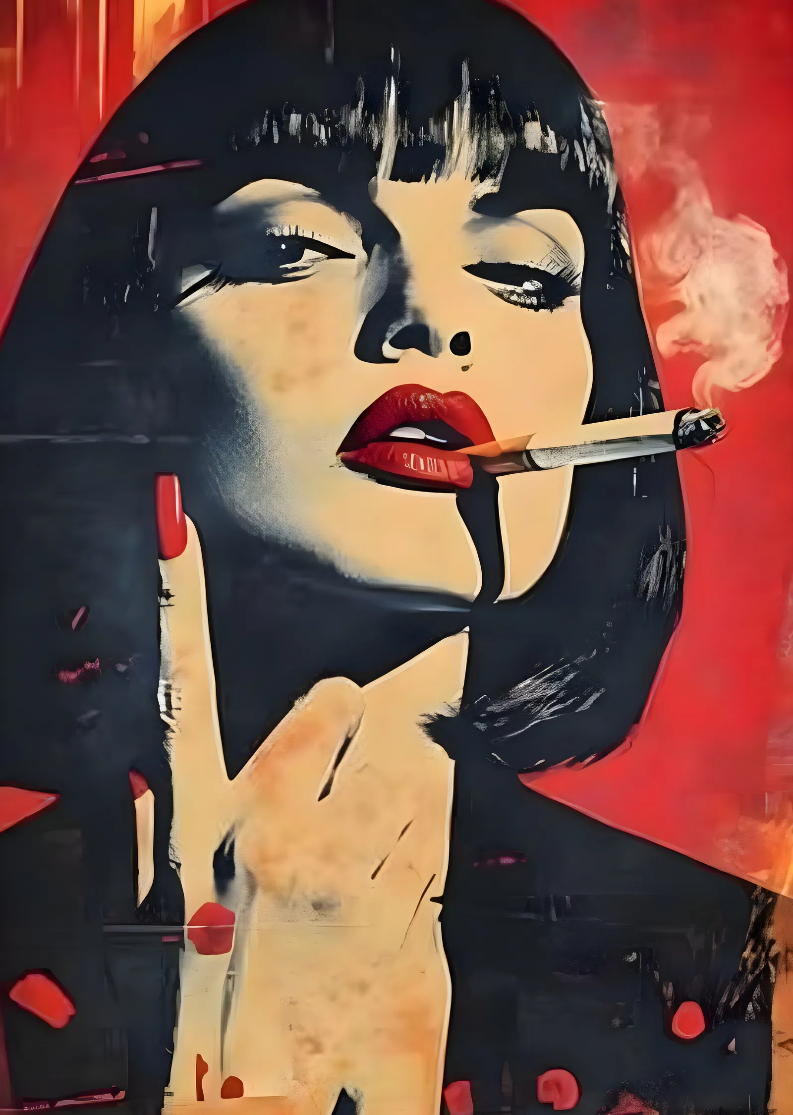Pulp Fiction: Mia Wallace metal tablo
