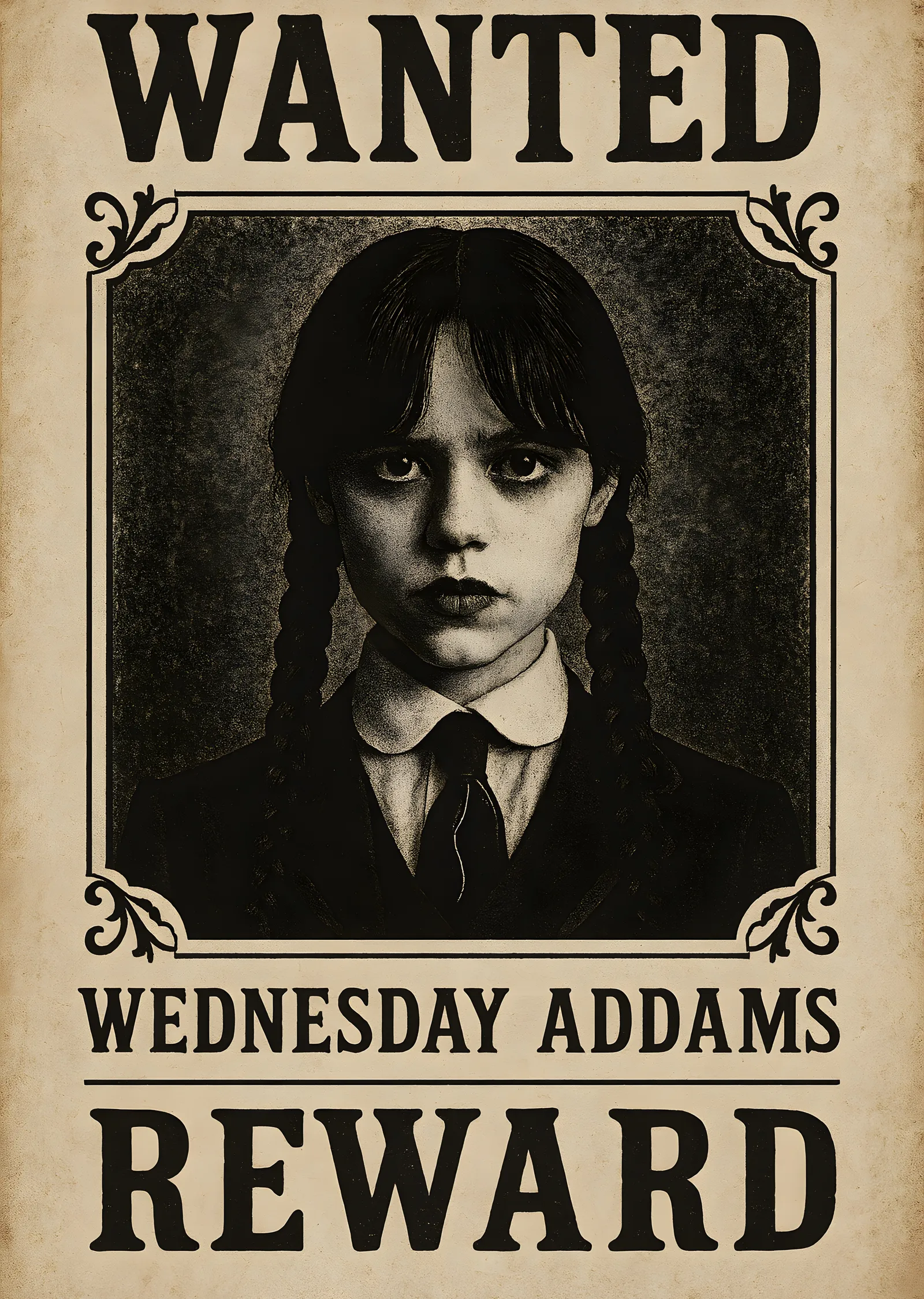 Wednesday Addams: Aranıyor metal tablo