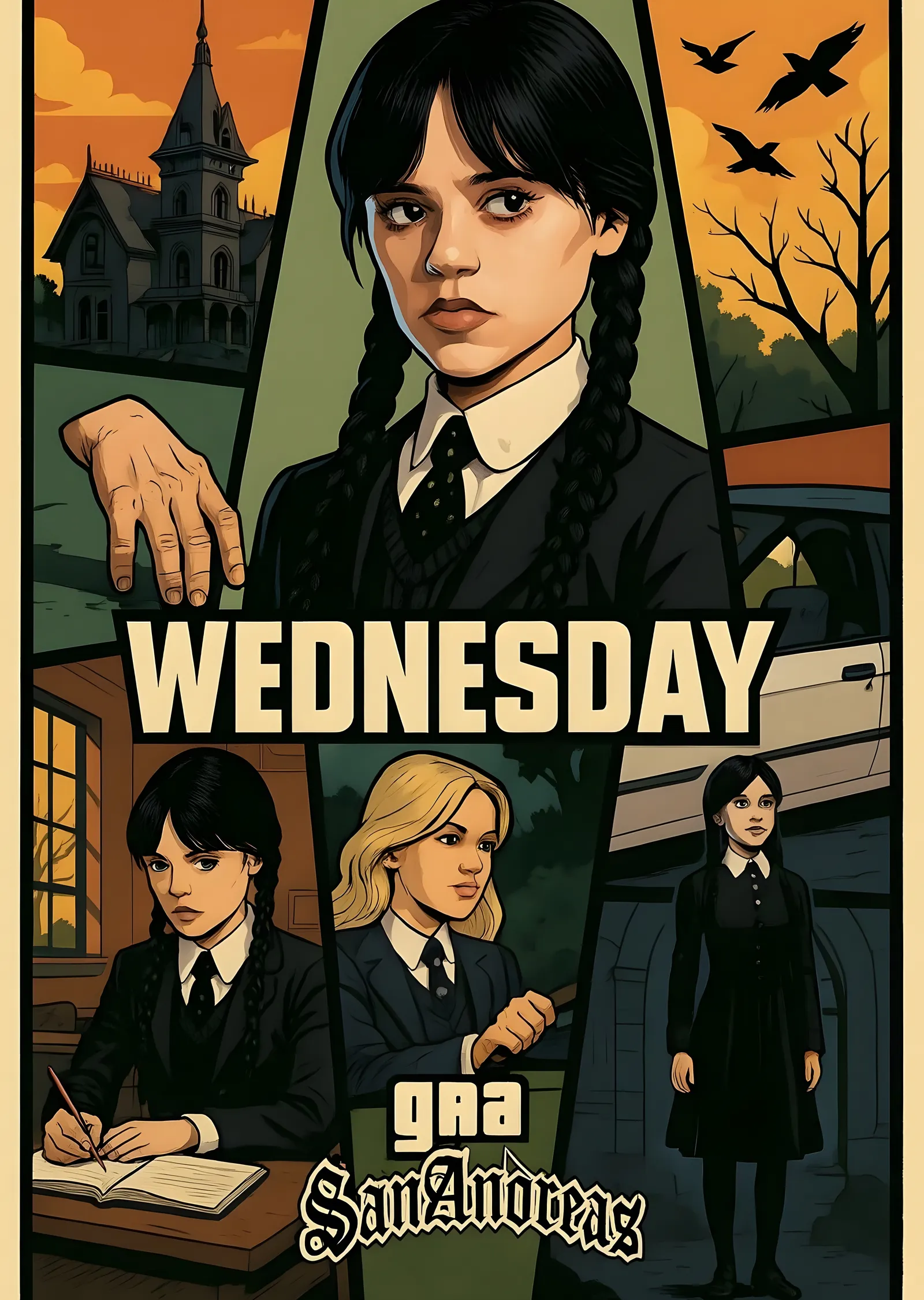 Wednesday - Nevermore Akademisi metal tablo