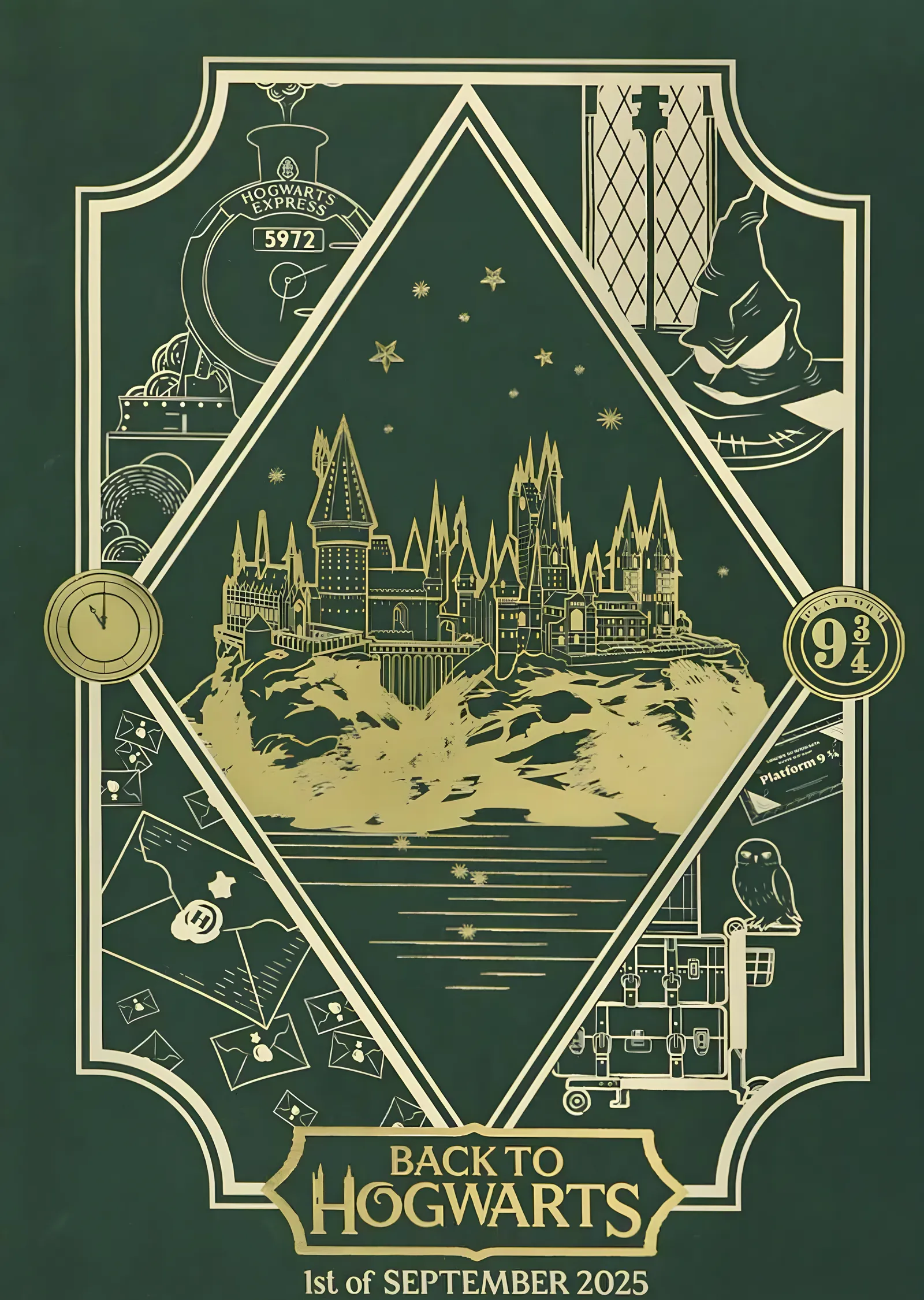 Hogwarts Express: Back to Hogwarts metal tablo